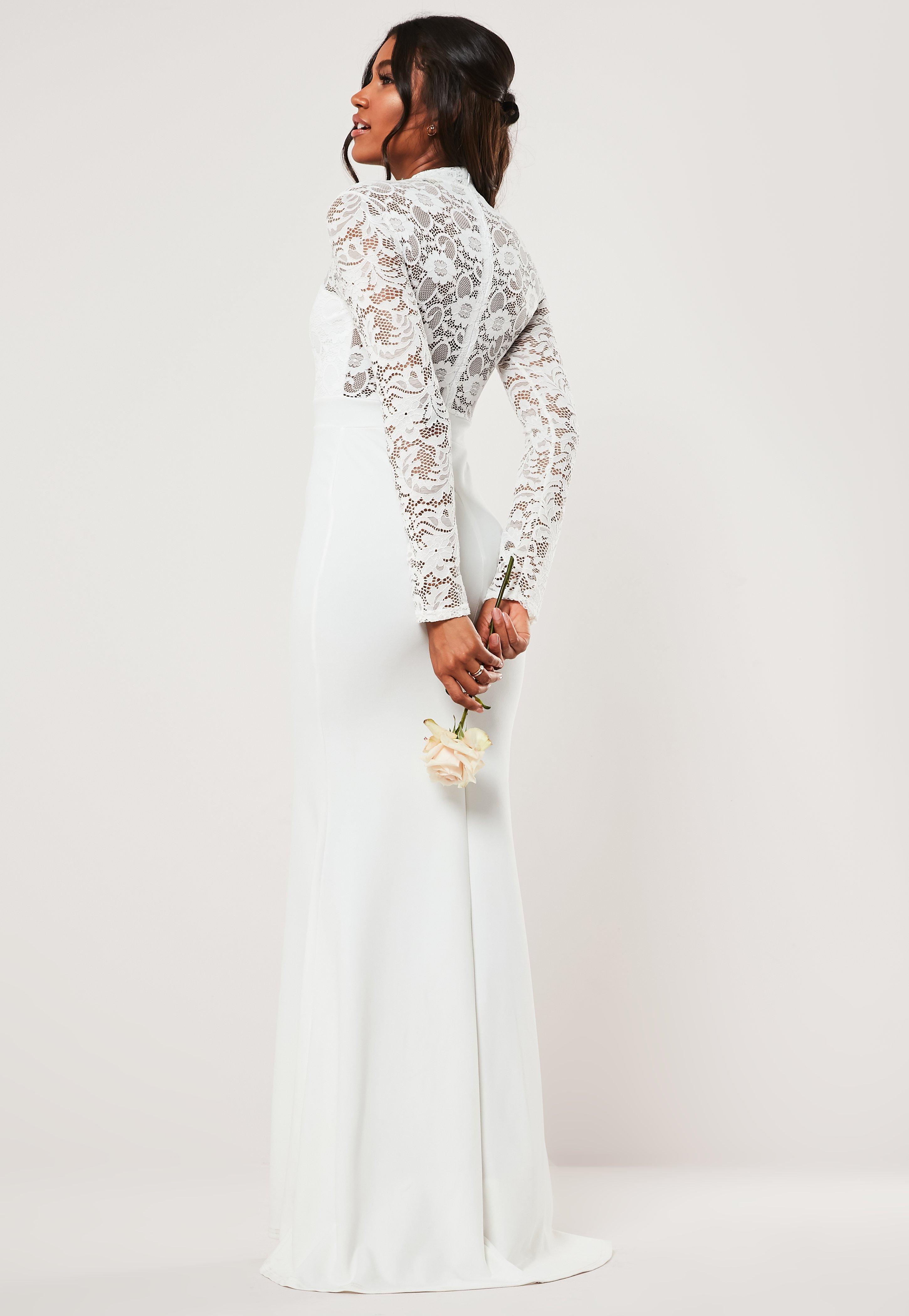 white long sleeve lace