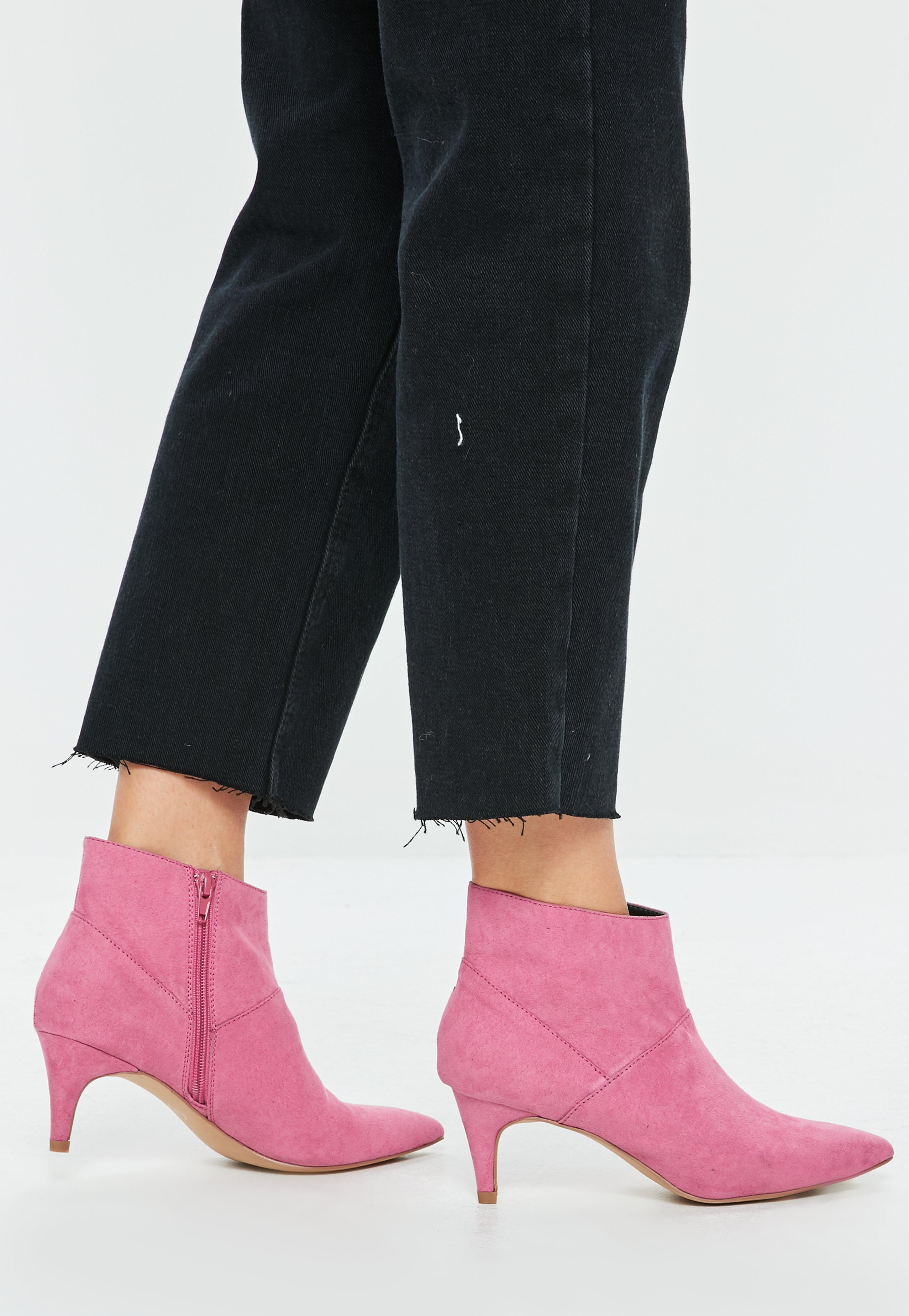 comfortable kitten heel boots