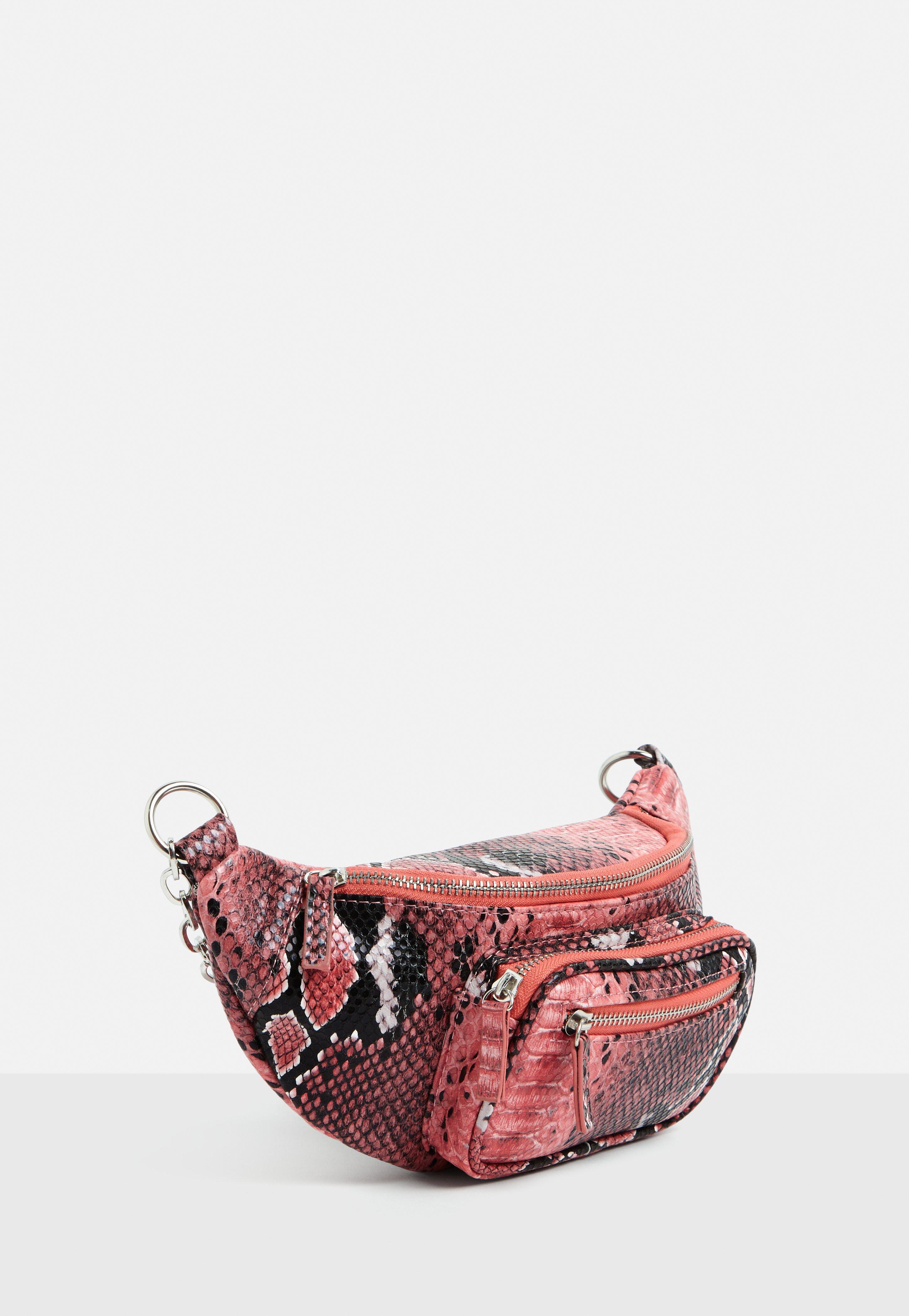 snake print bum bag
