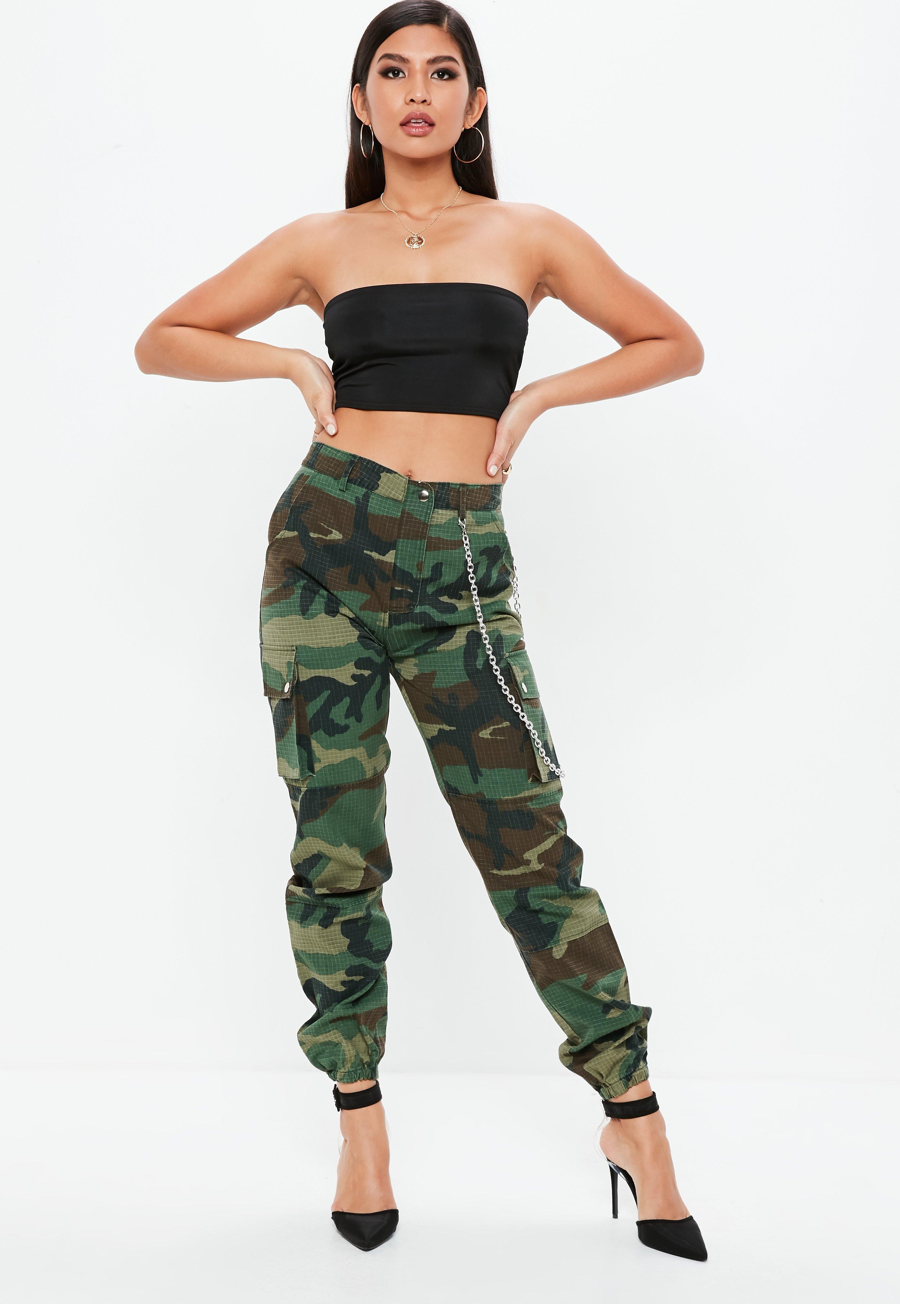 missguided camo trousers