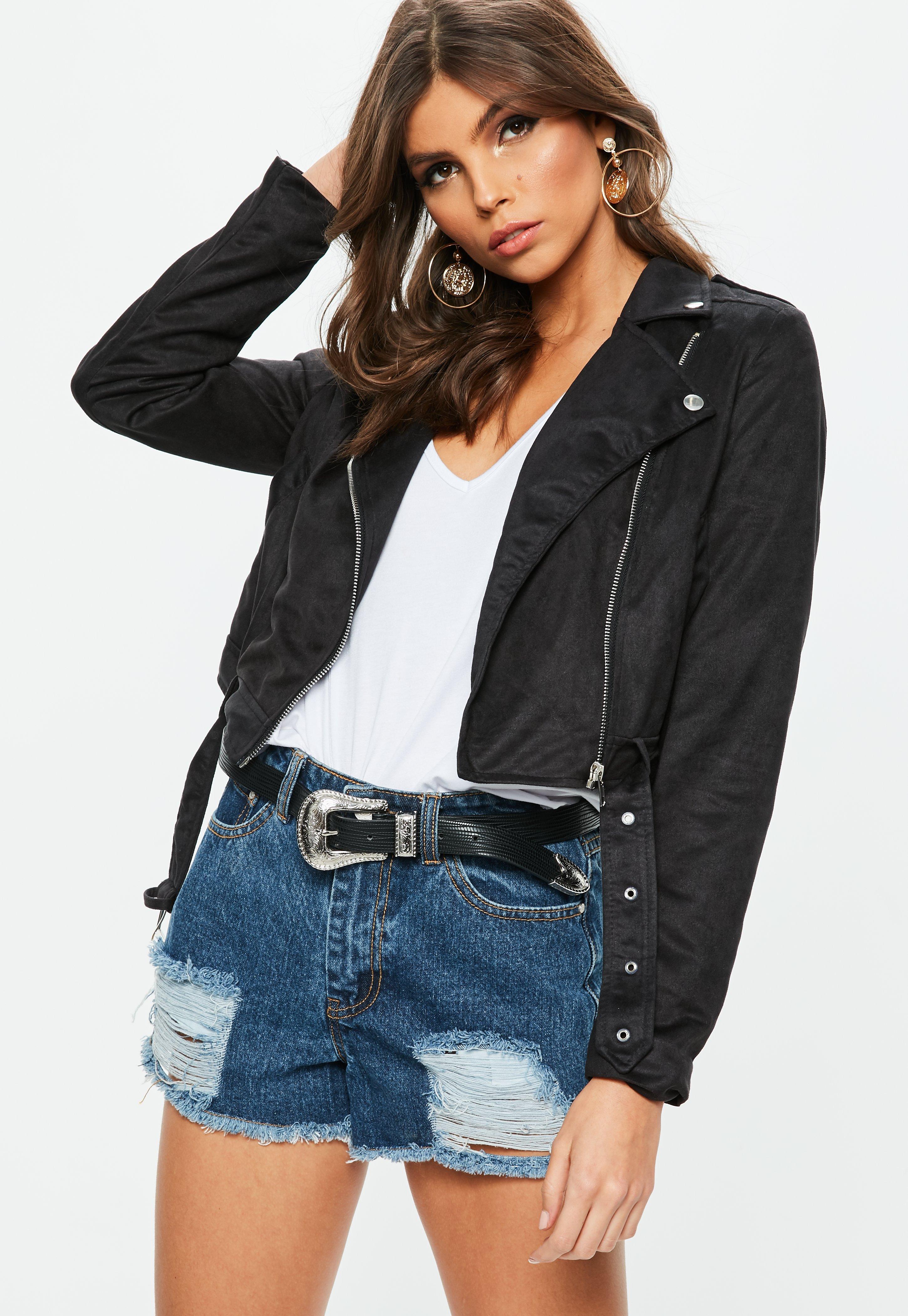 crop suede jacket