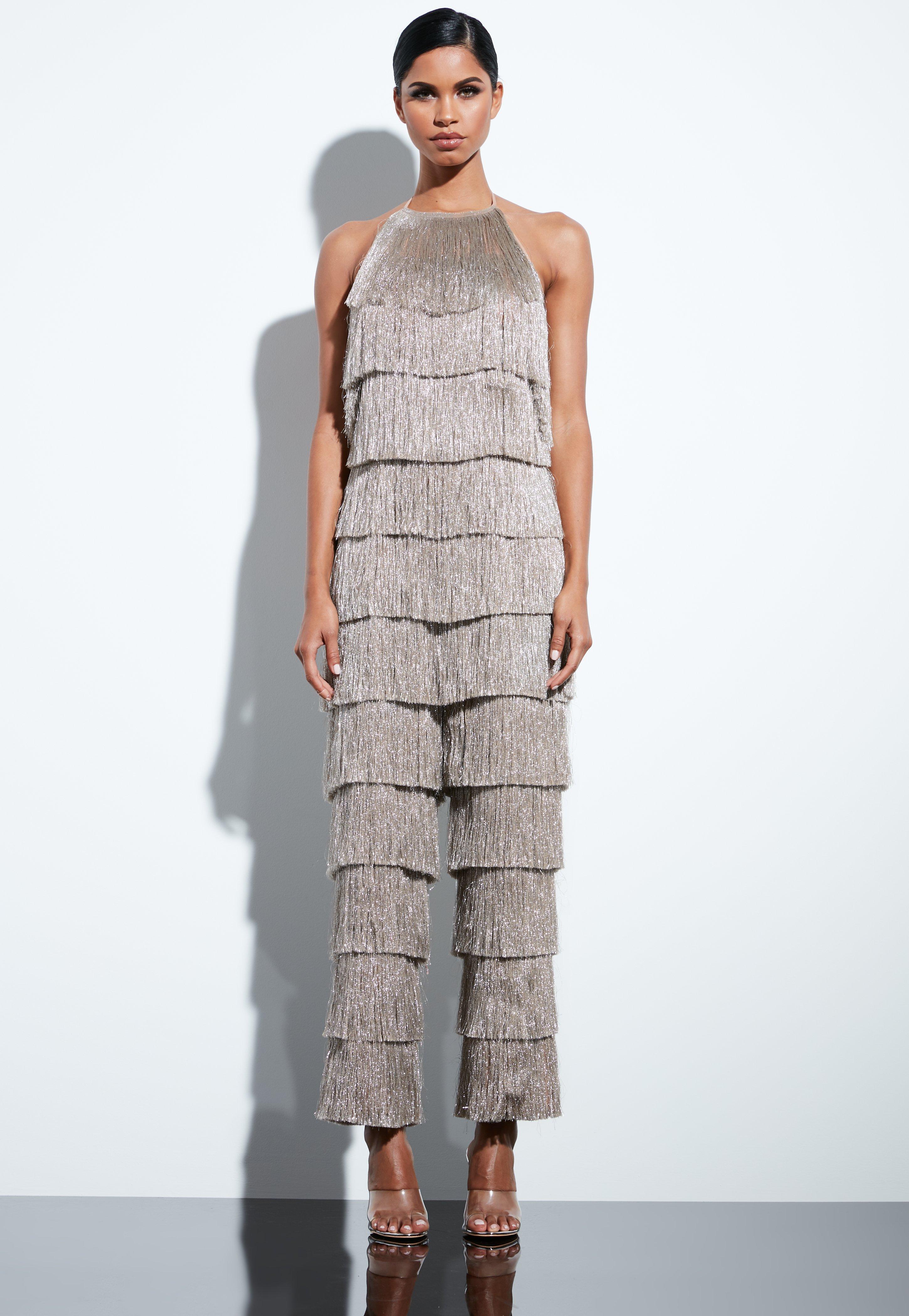 missguided fringe jumpsuit