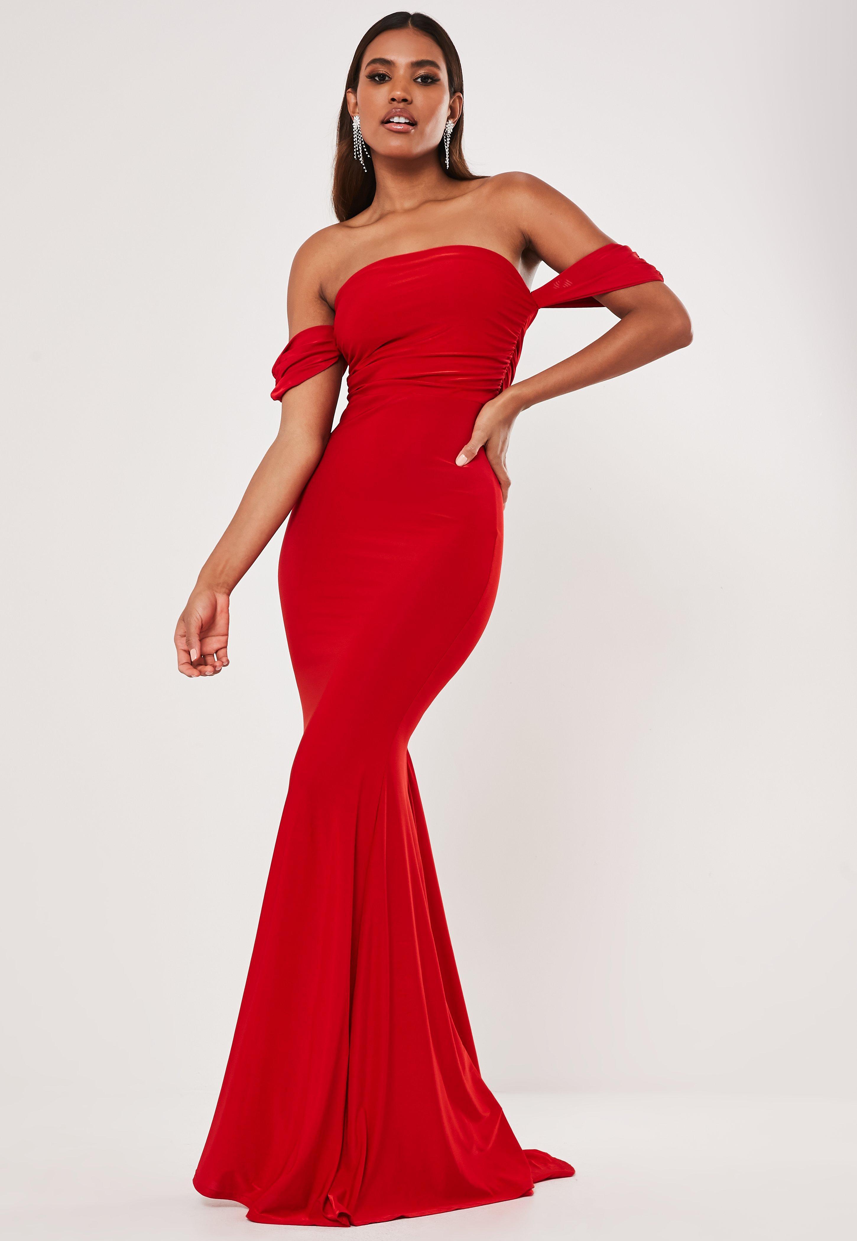 bardot slinky dress