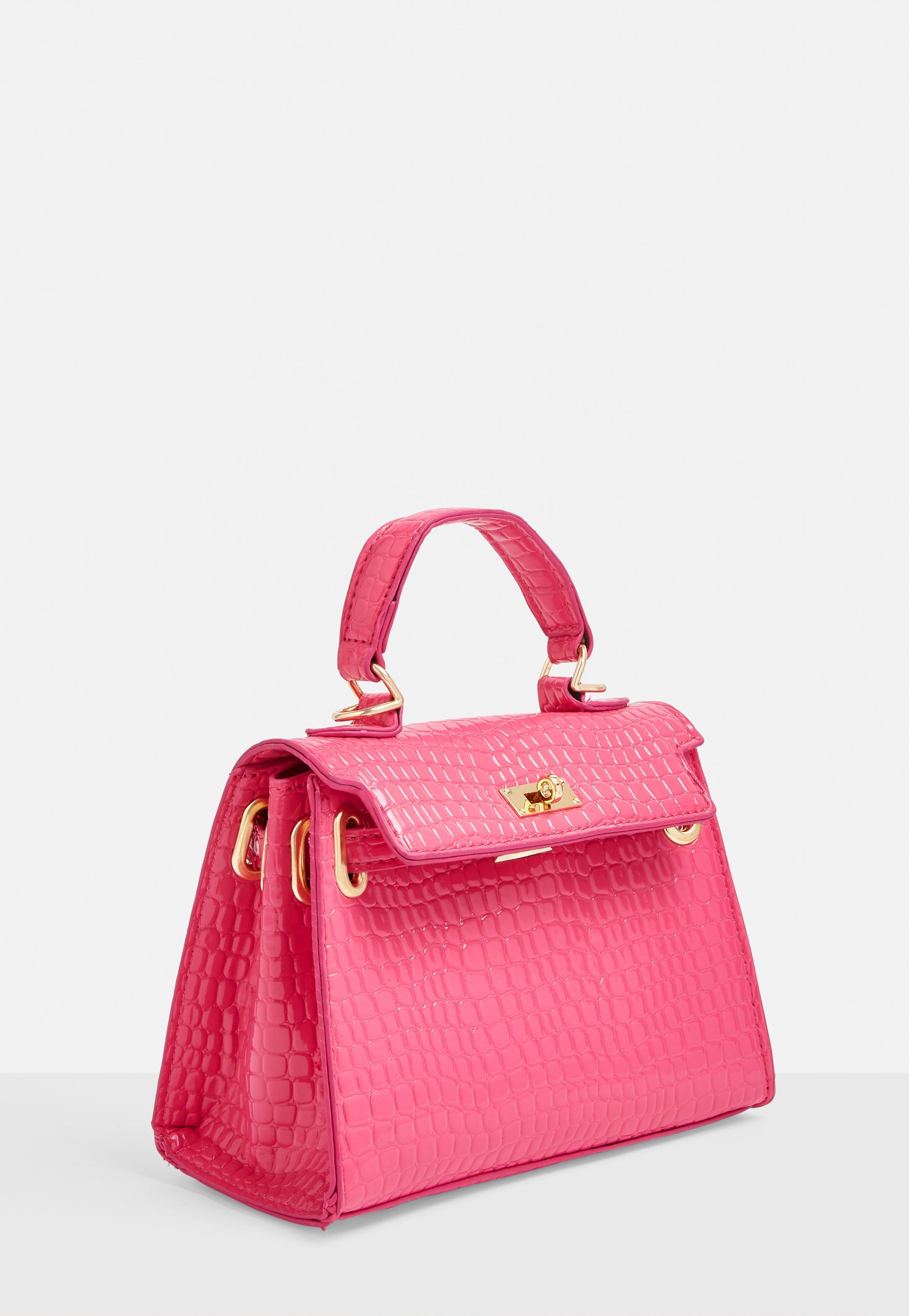 pink mini croc bag