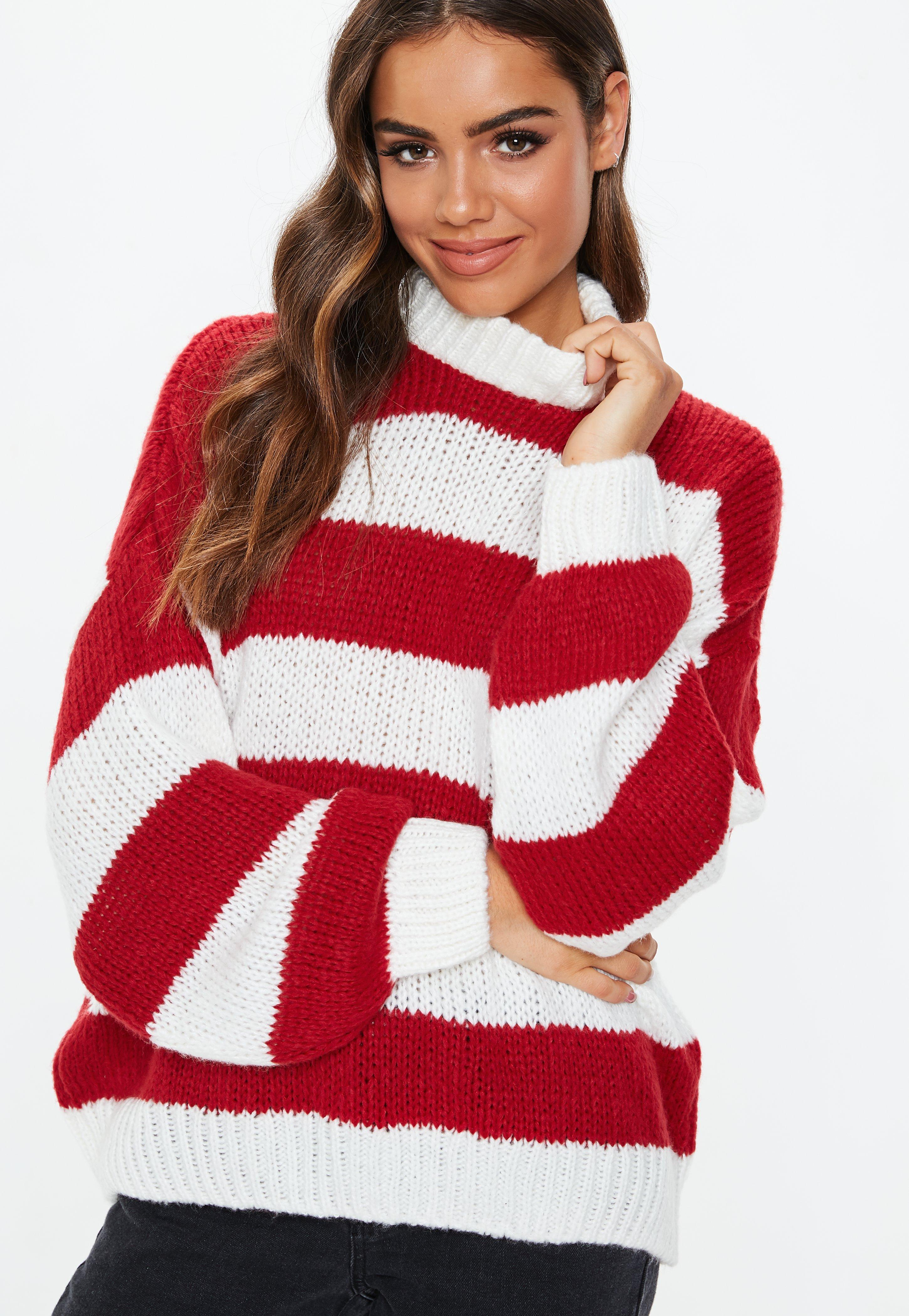 red balloon sleeve jumper