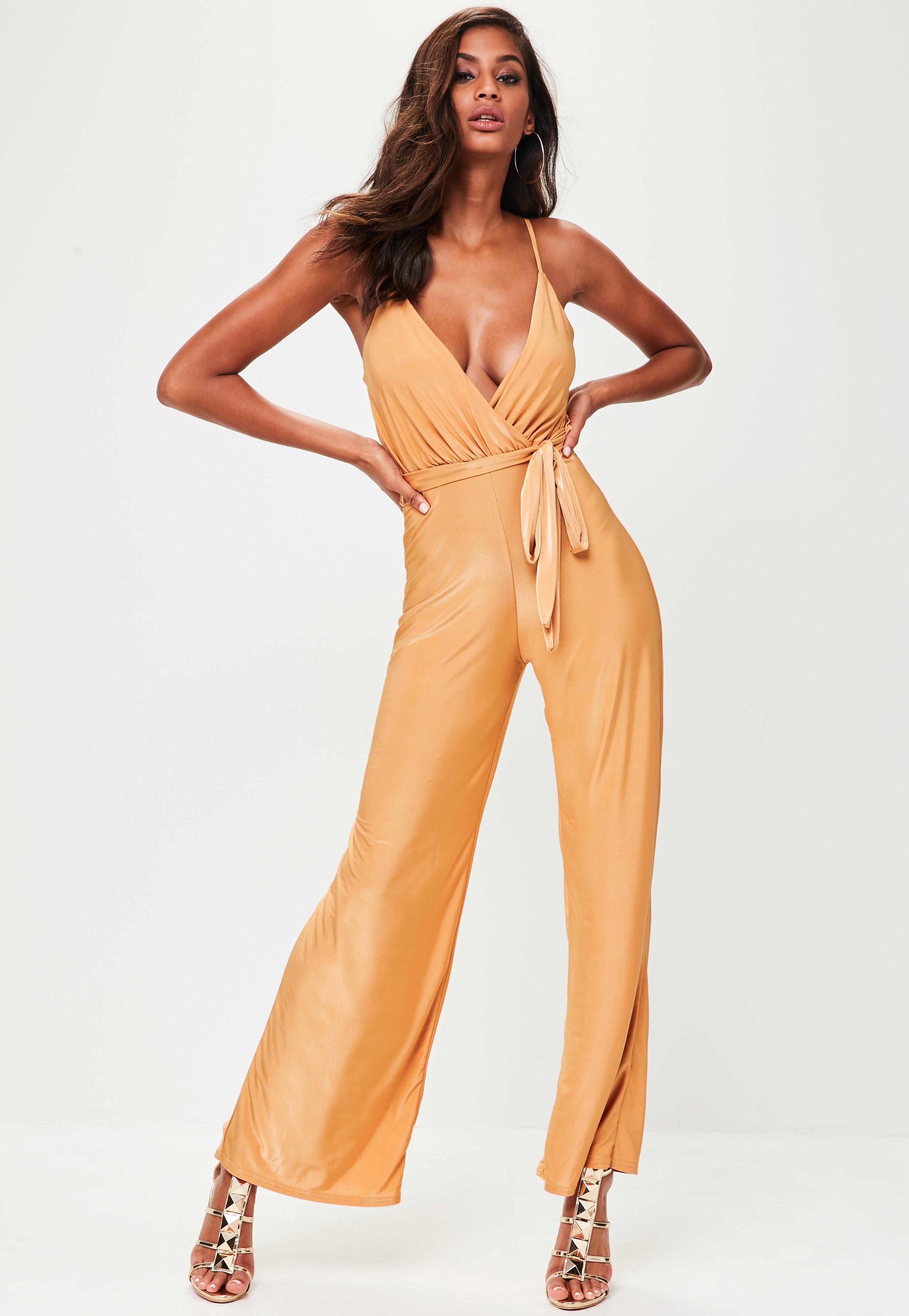 slinky jumpsuit wide leg