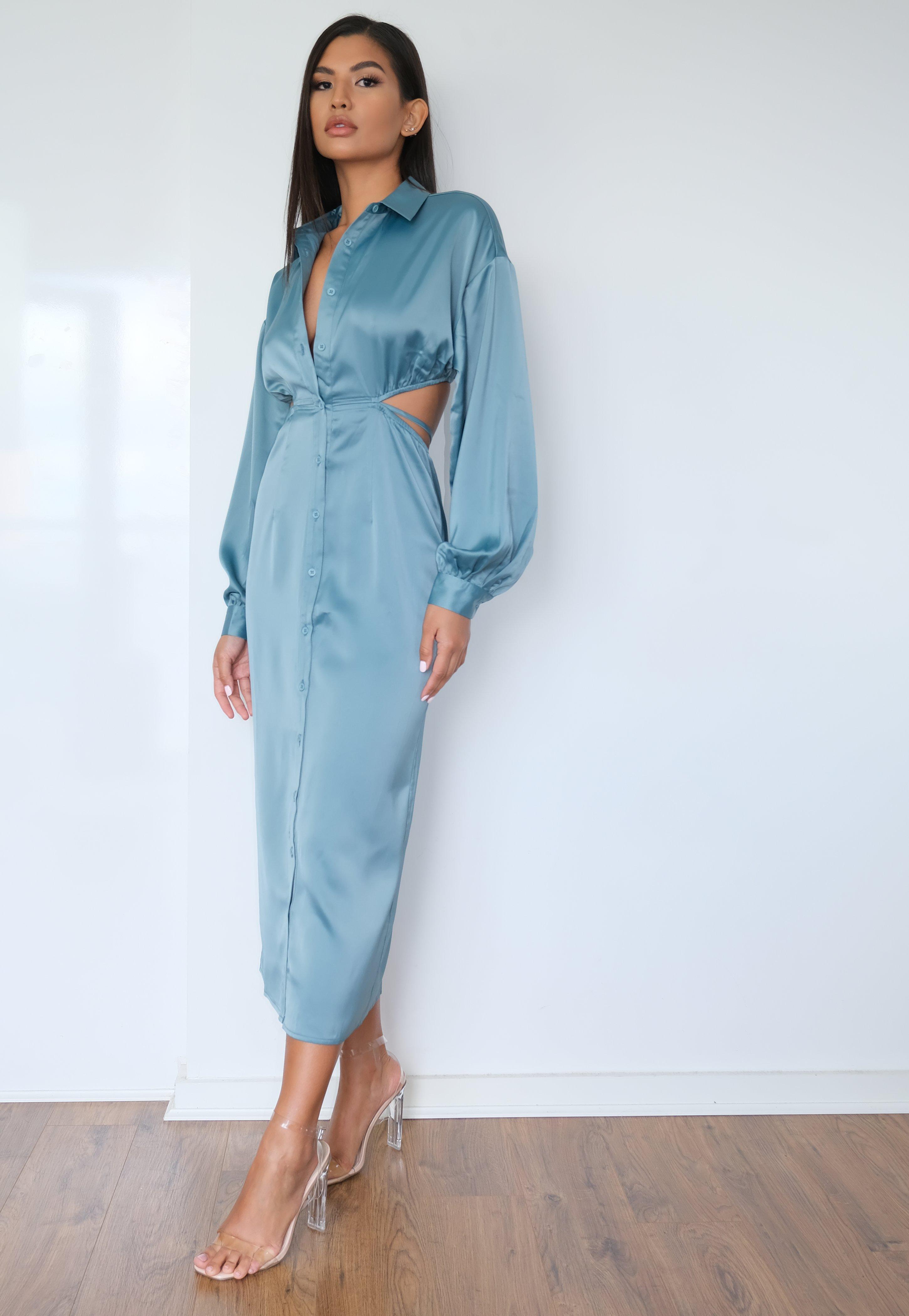 robe bleu sarcelle