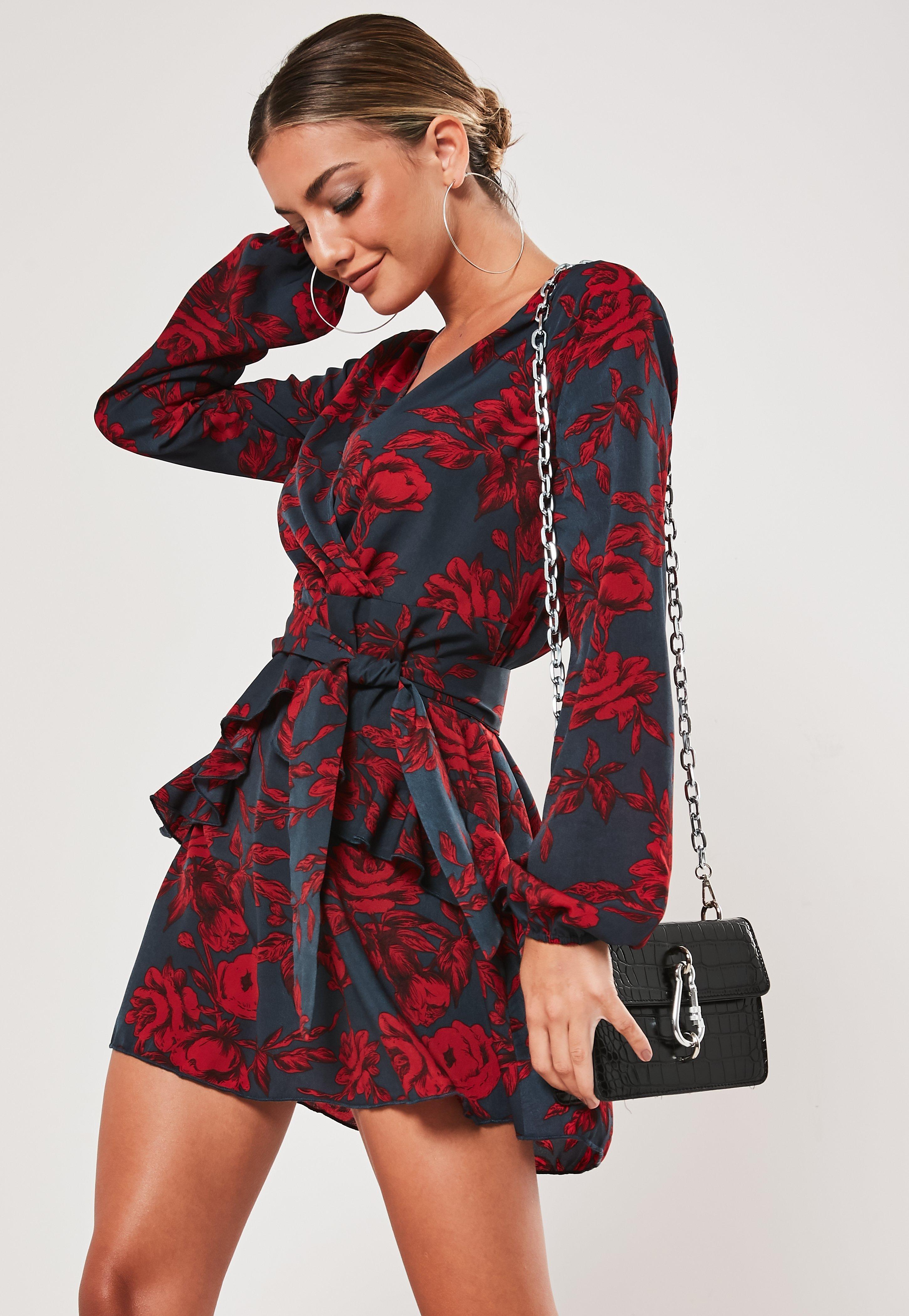 smock dress red