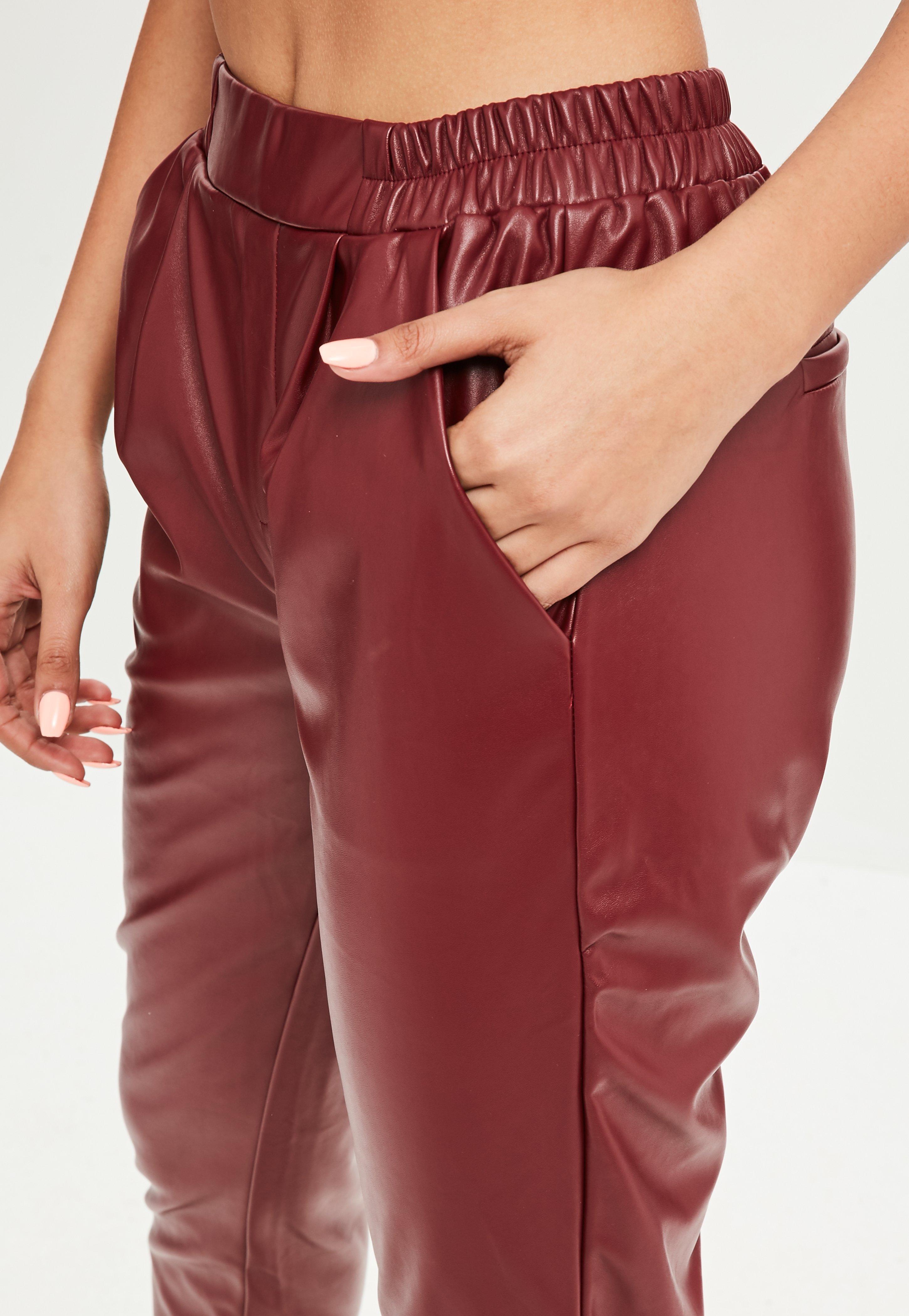 faux fur lined joggers