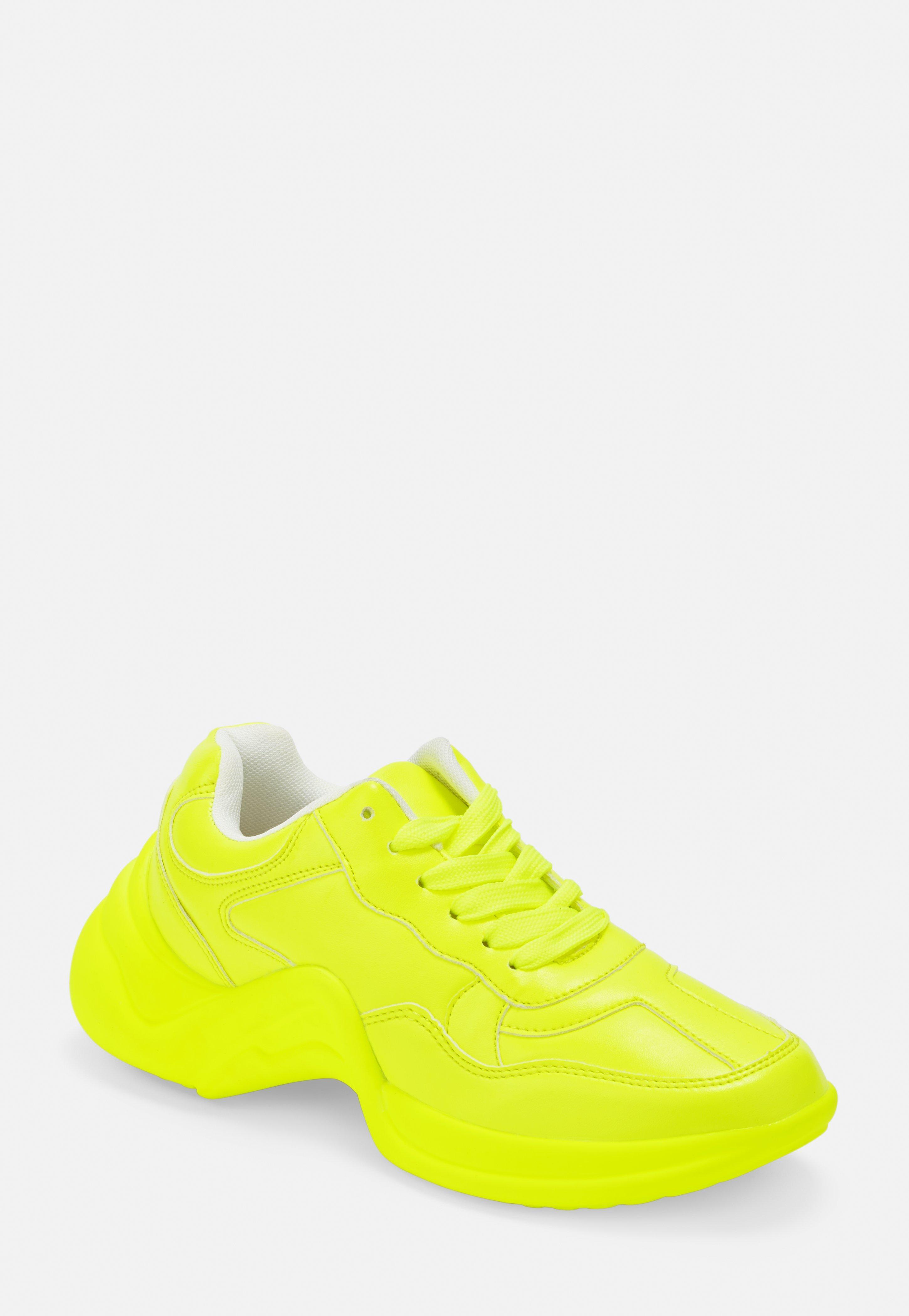 yellow chunky sneakers