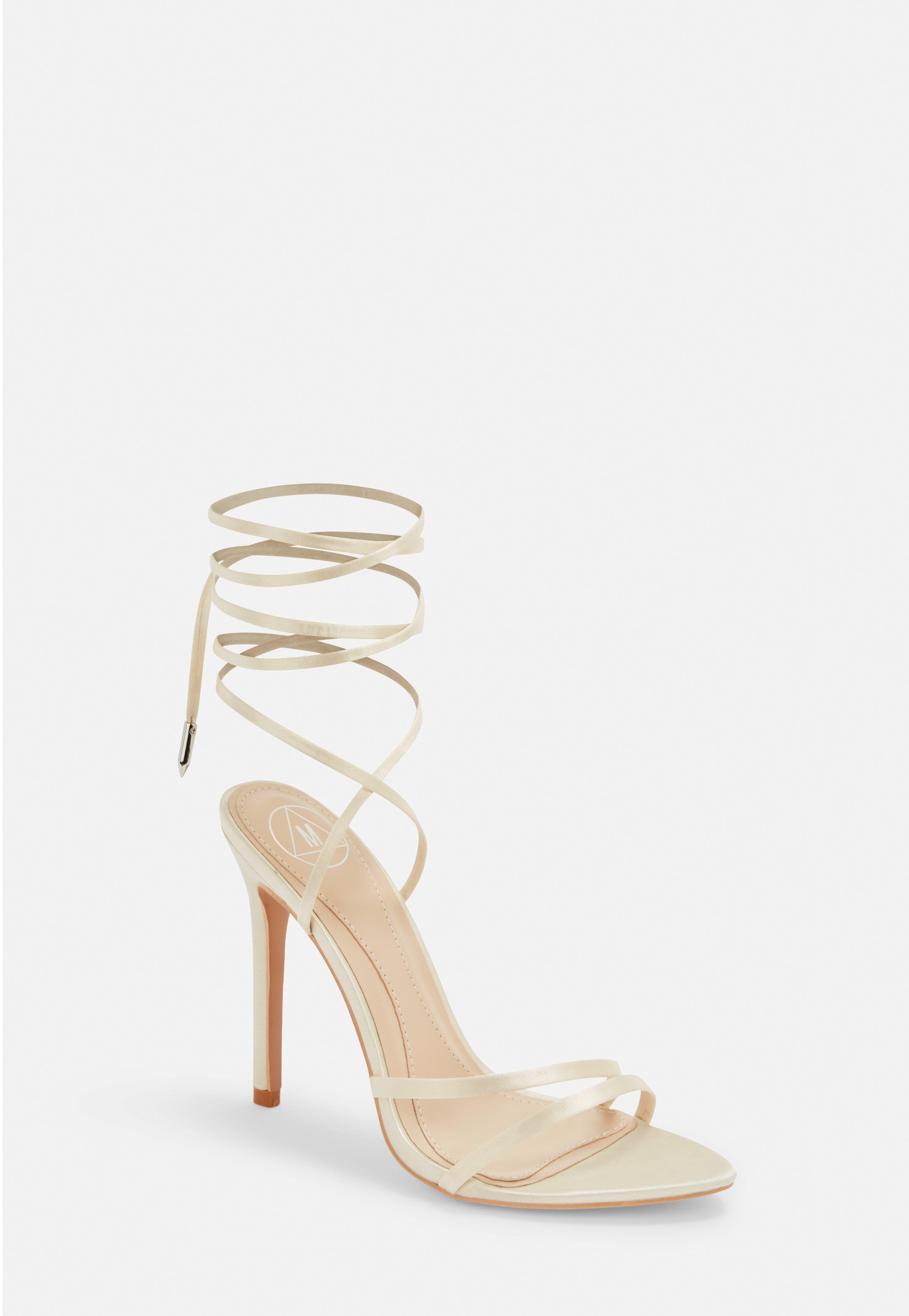 champagne heeled sandals