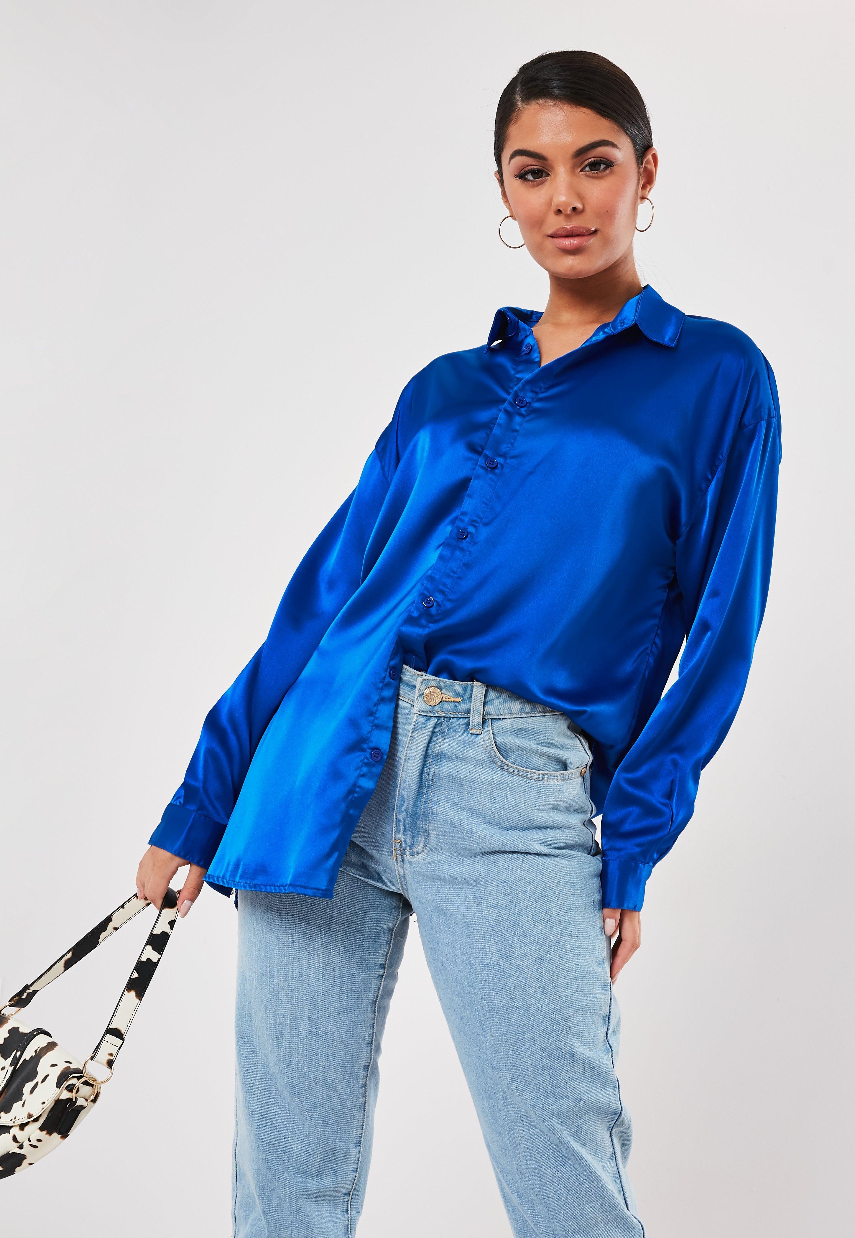 satin oversized shirt