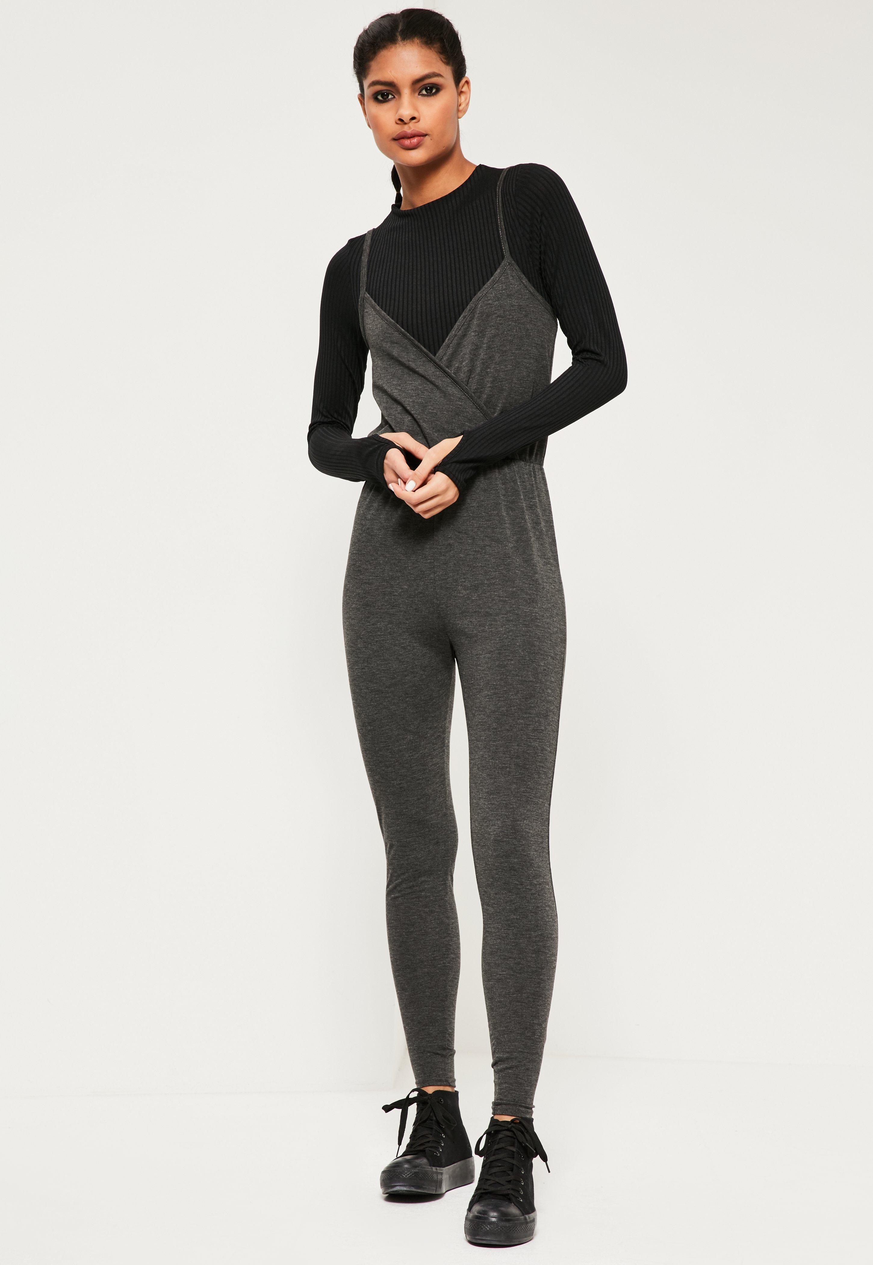 jersey wrap jumpsuit