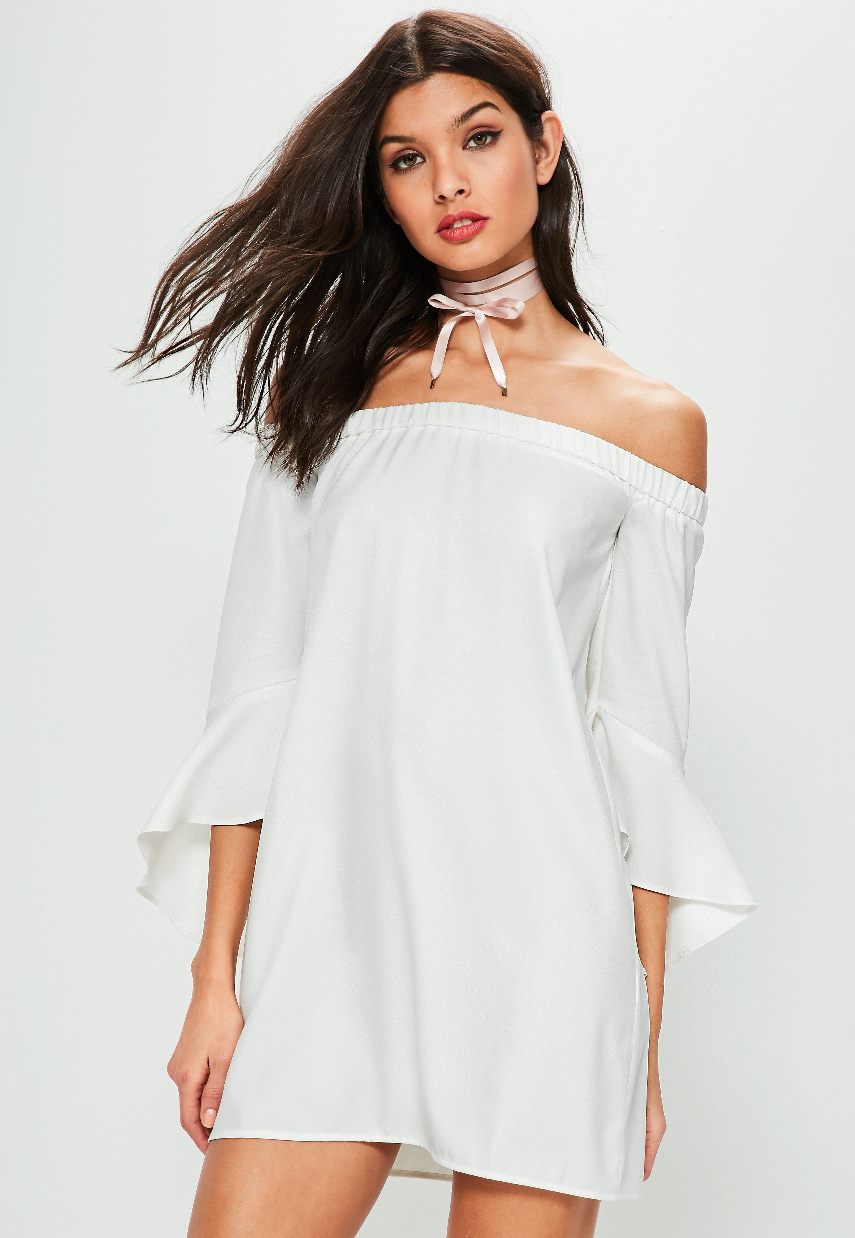 frill sleeve shift dress