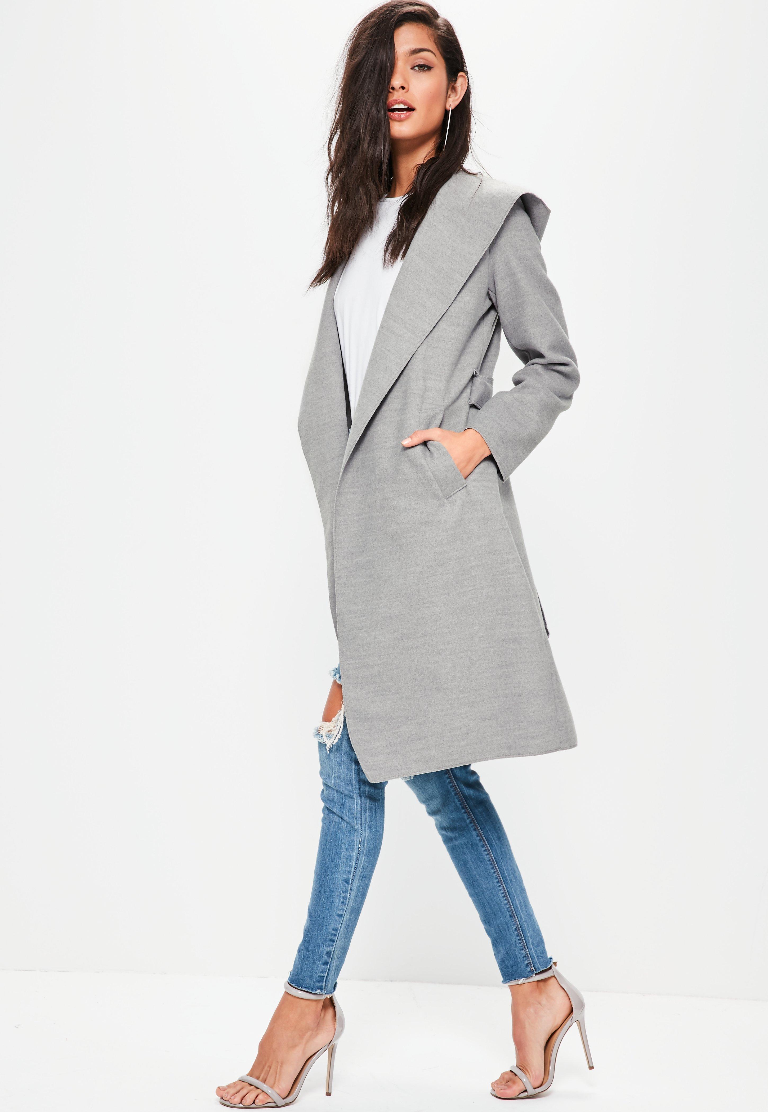 hooded duster jacket
