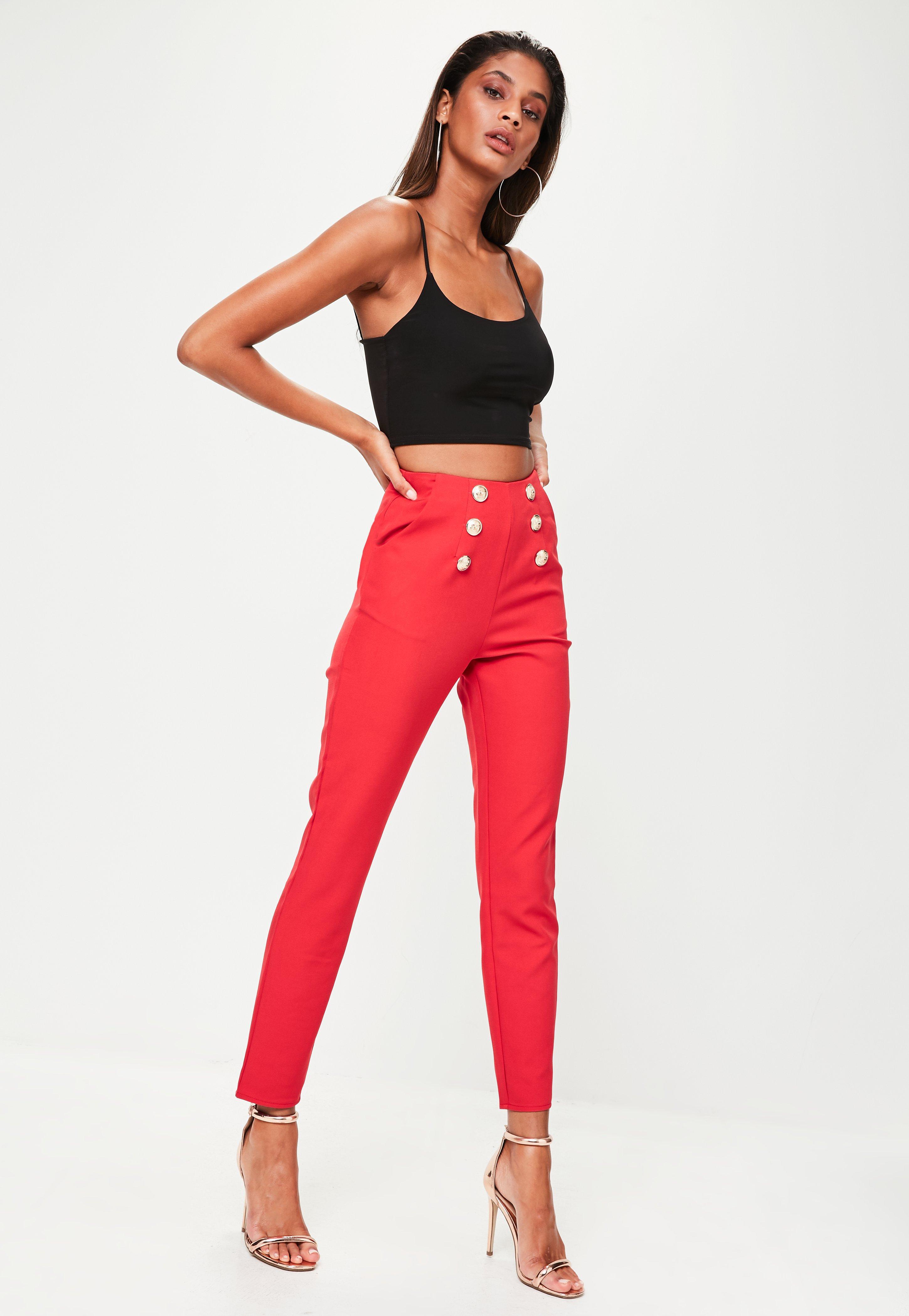 high waisted military trousers
