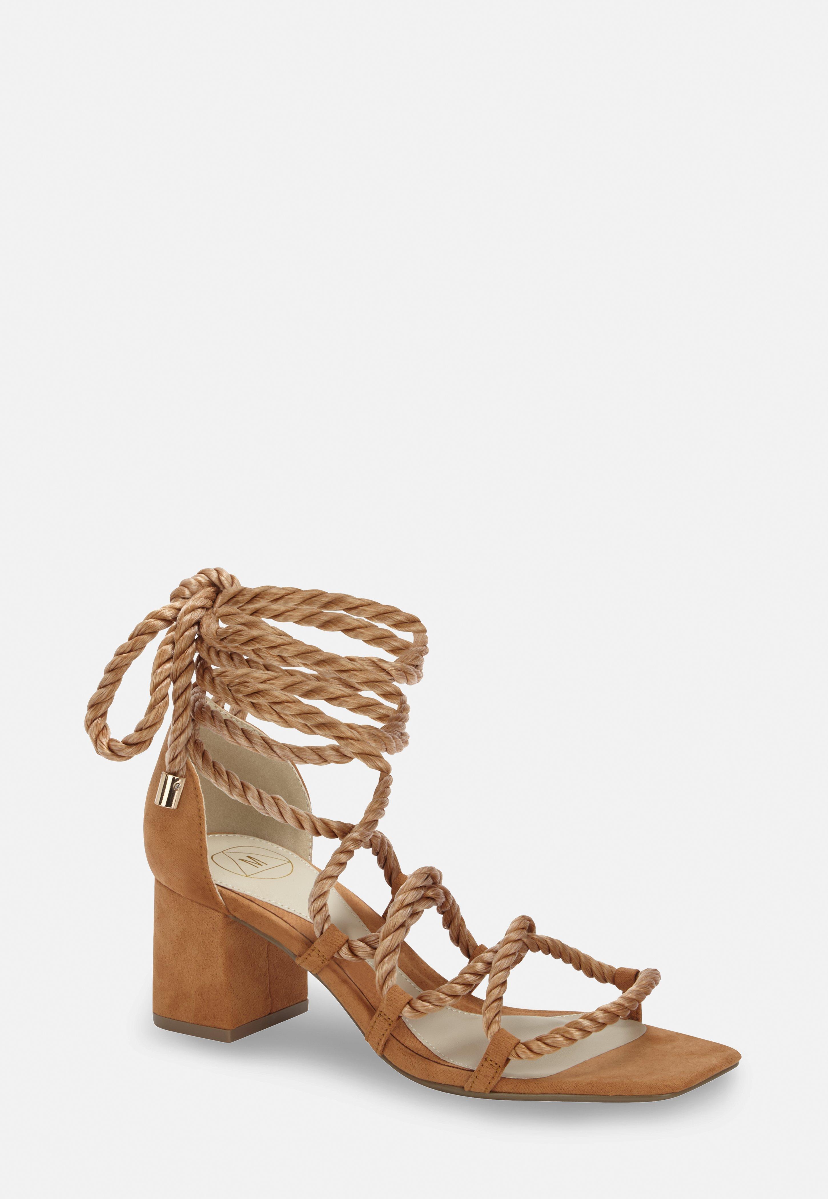 Lace up rope sandals Outlet