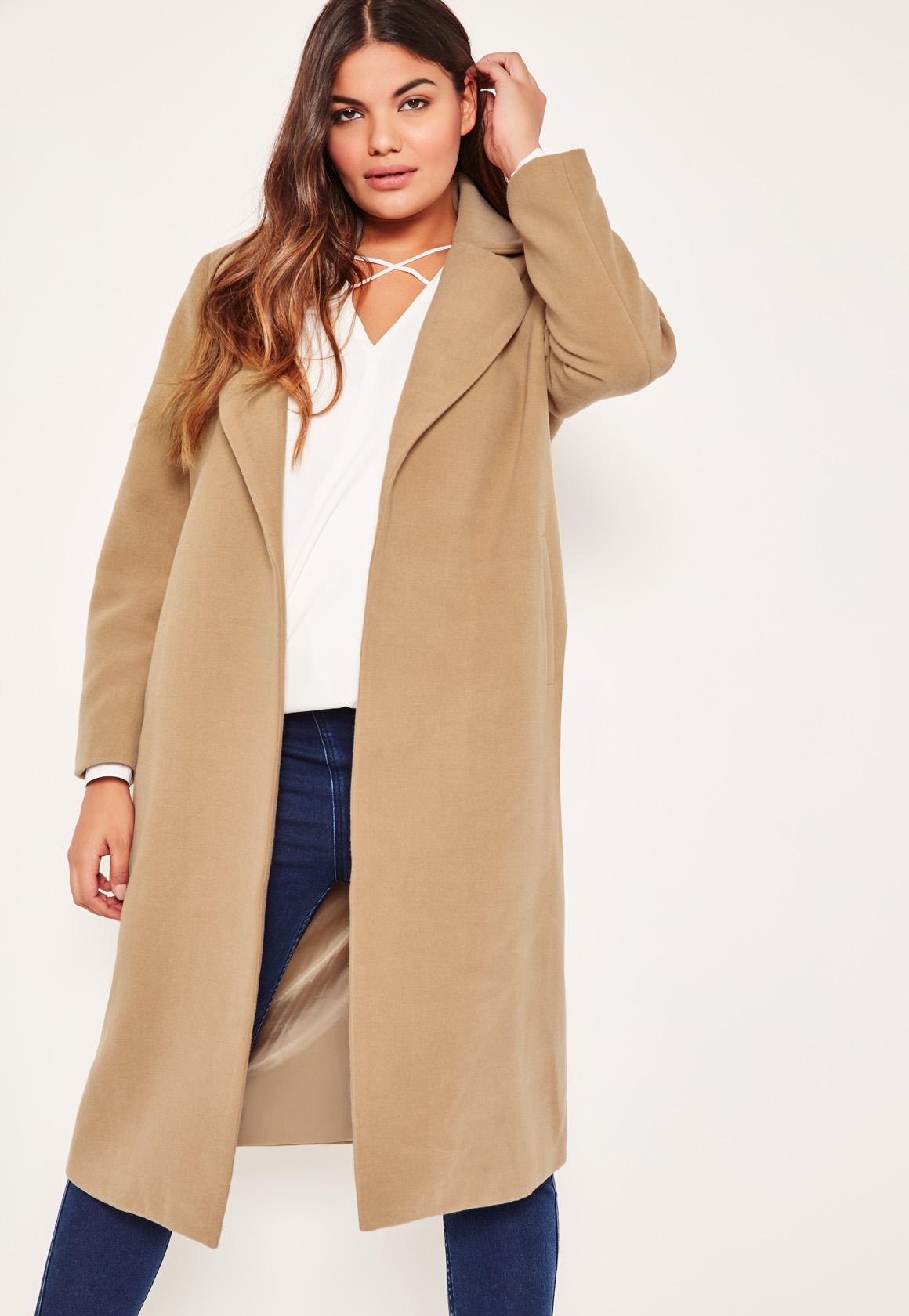 plus size longline coat