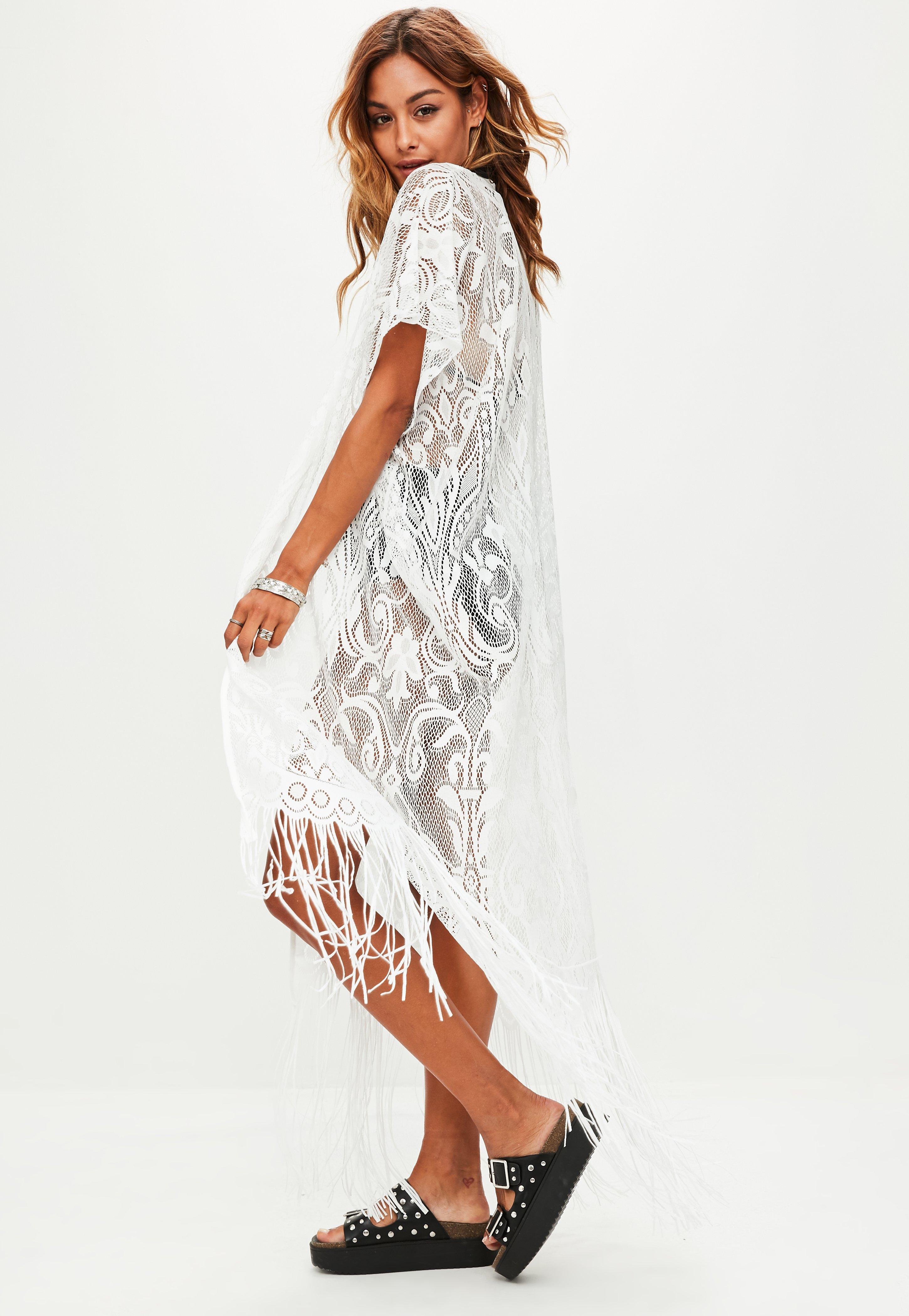 white maxi kimono