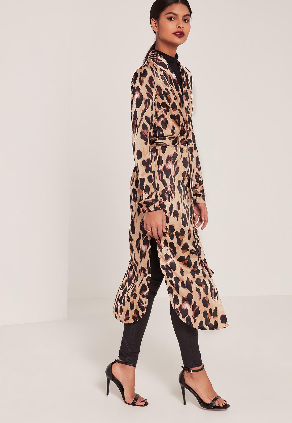 leopard duster jacket