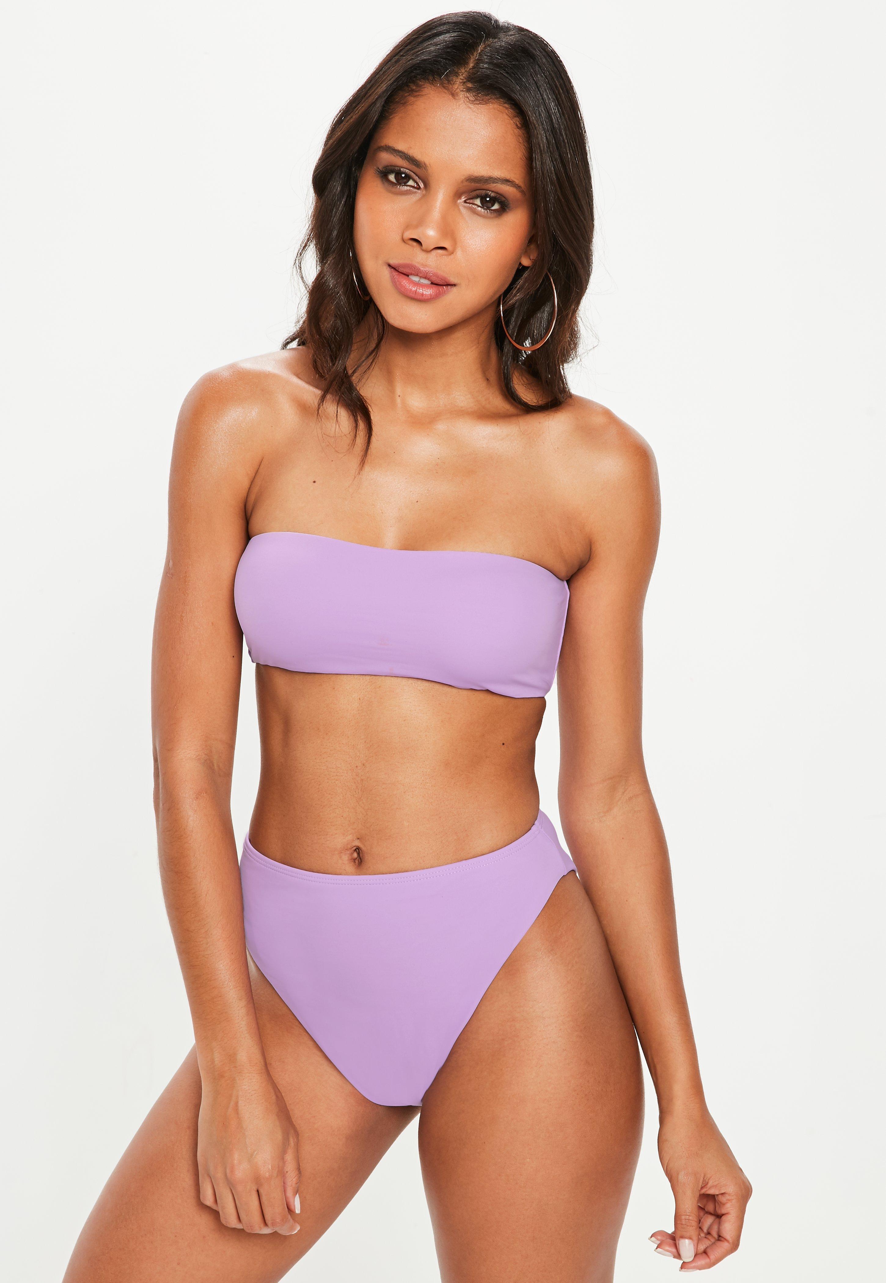 lilac bandeau bikini