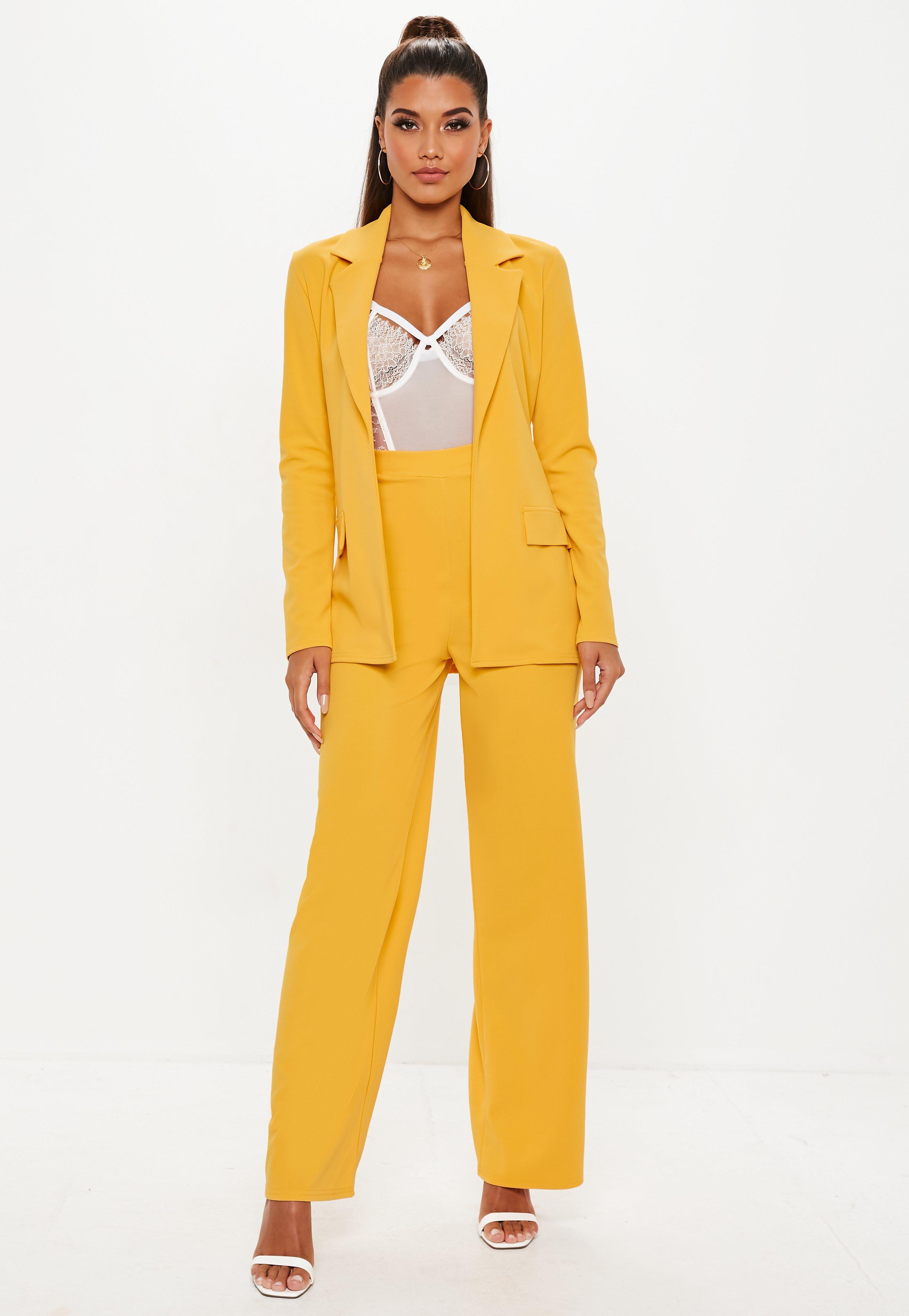 mustard pantsuit