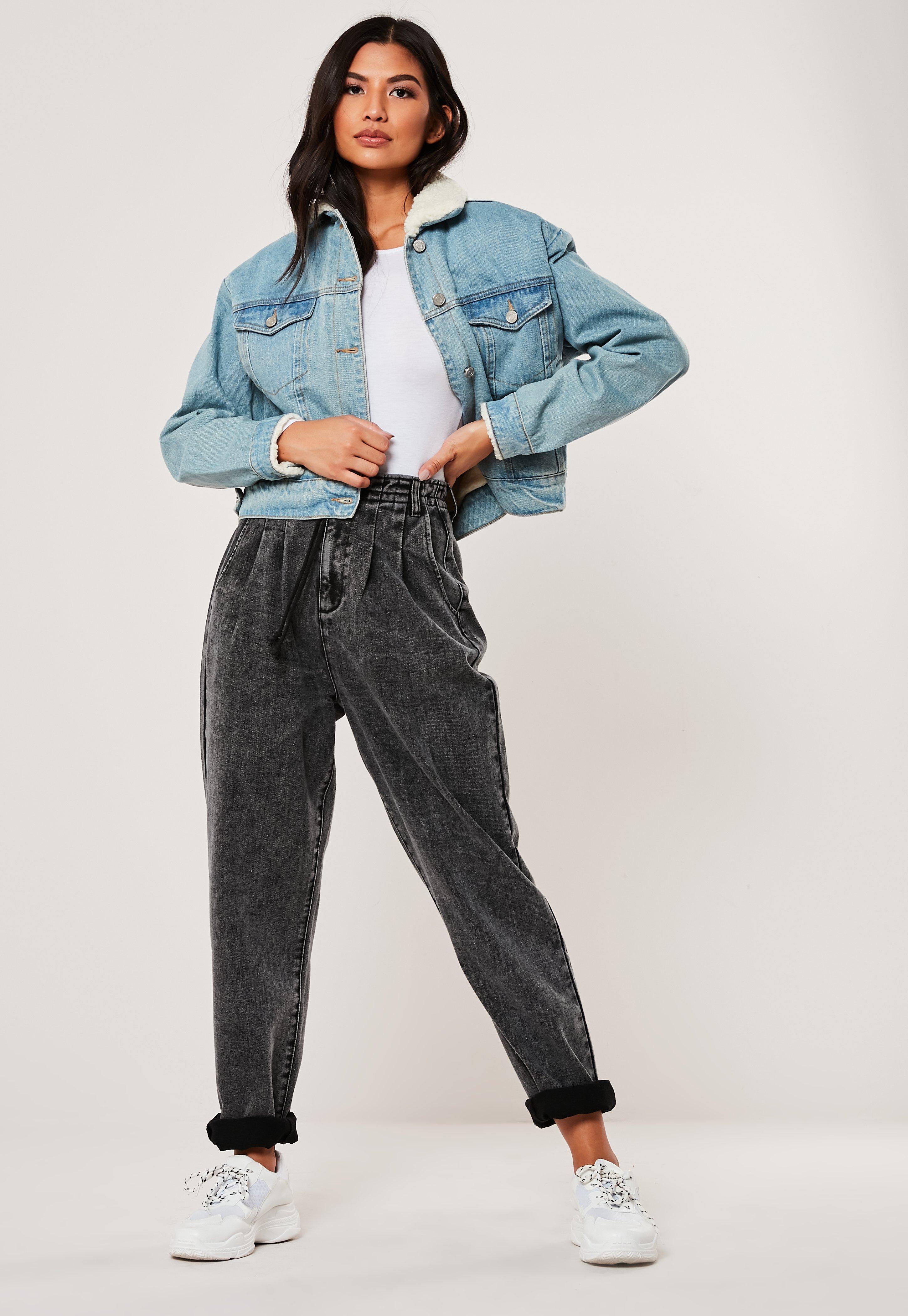 black tie waist jeans