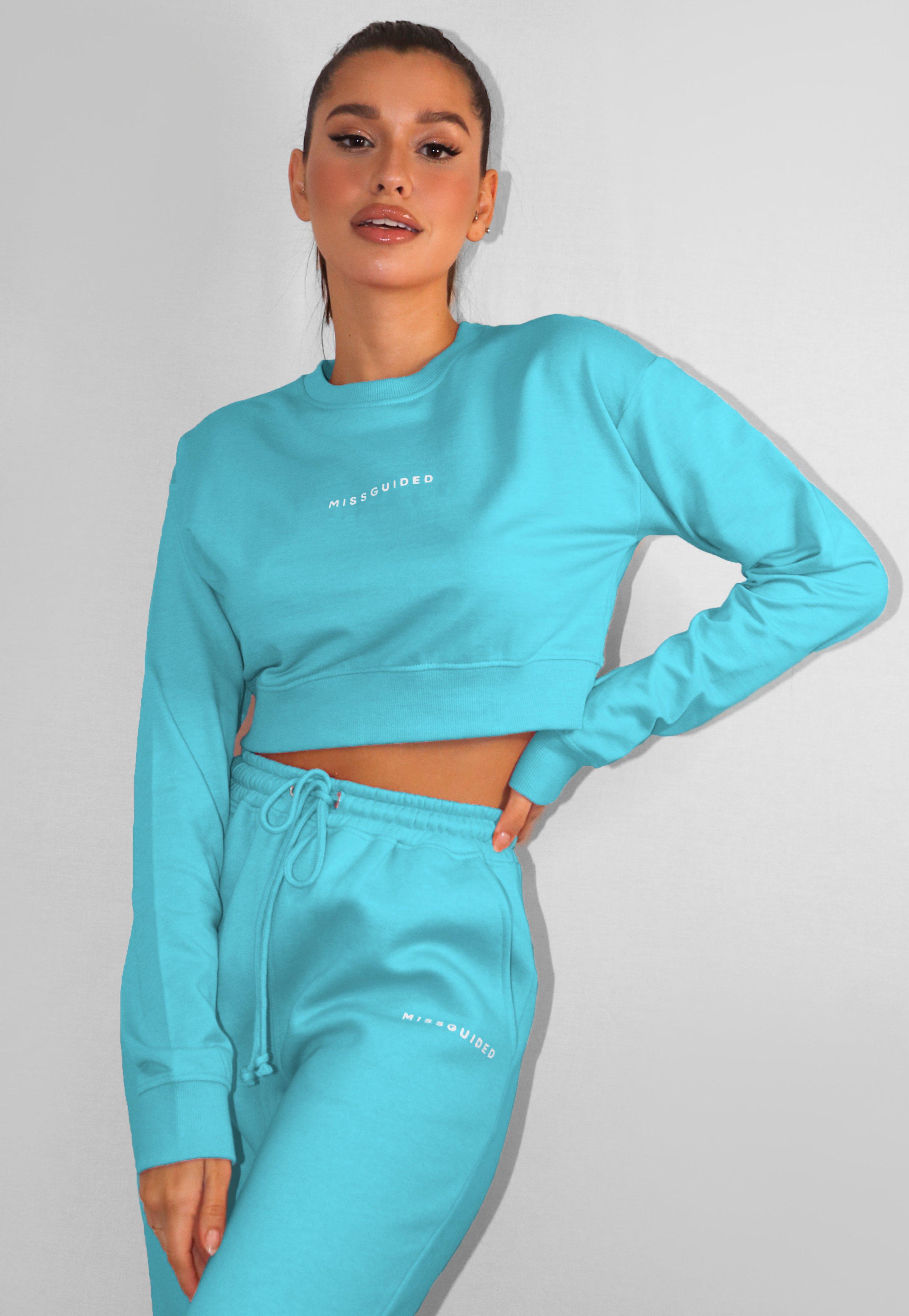 missguided blue tracksuit