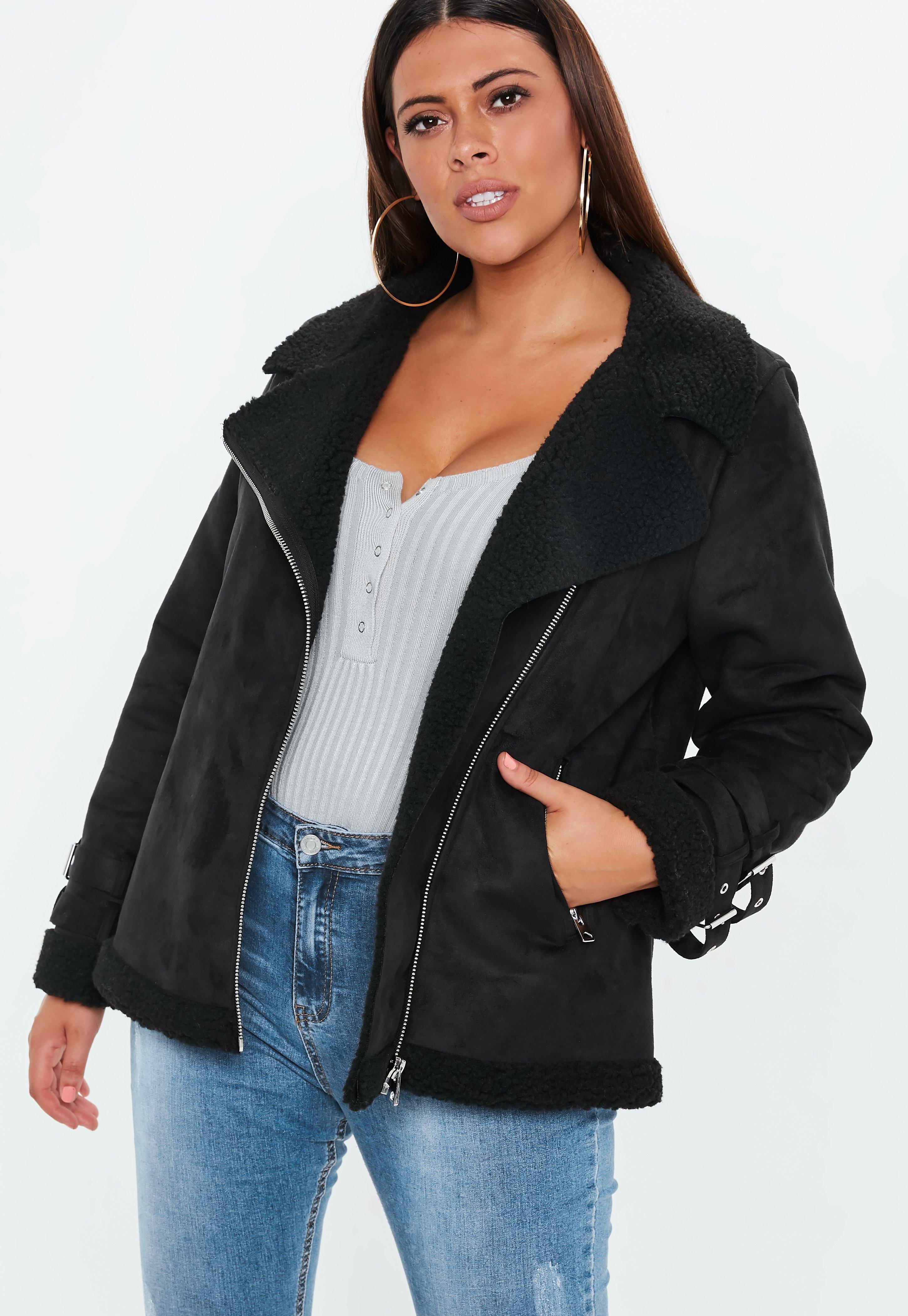 borg jacket plus size