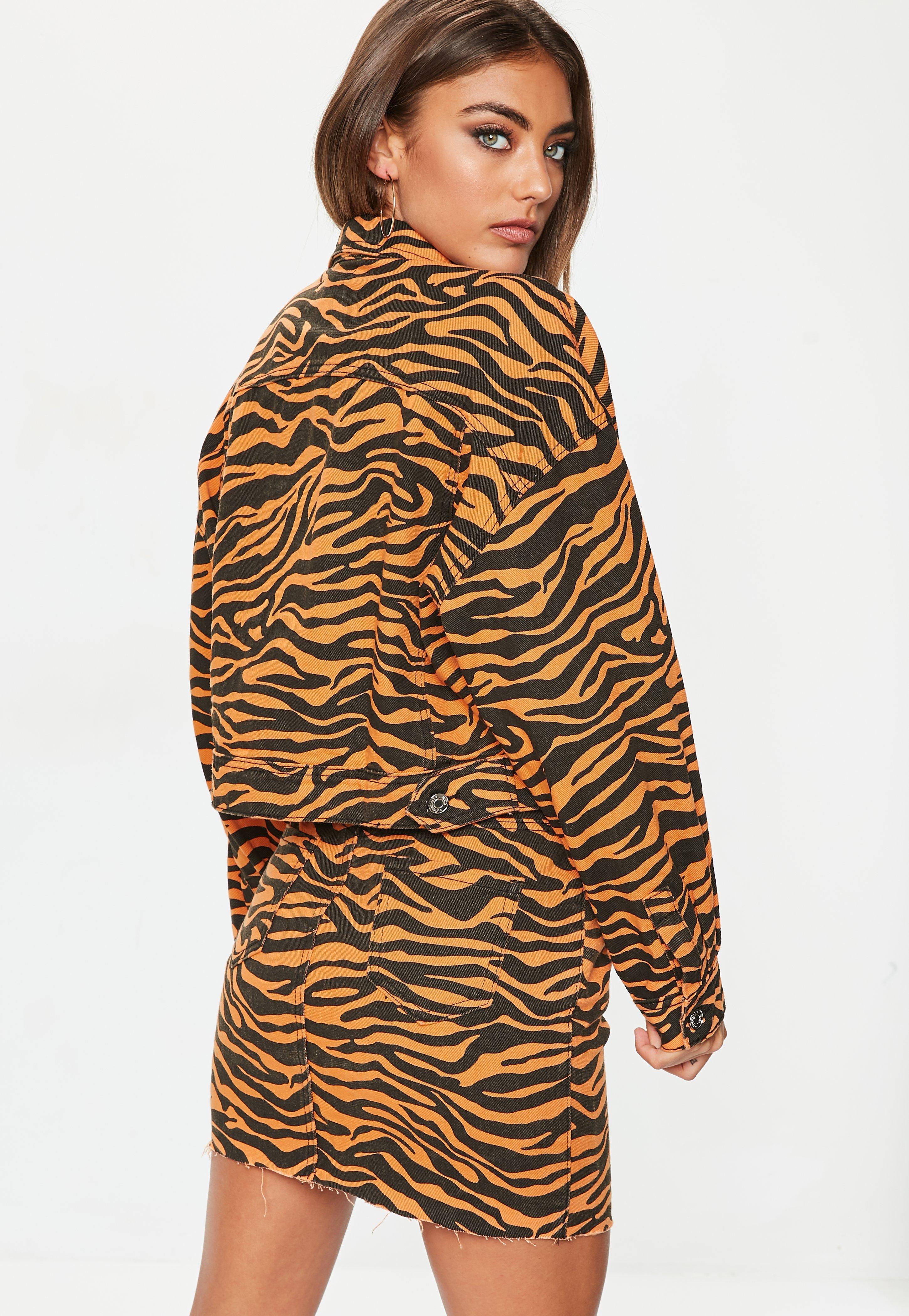 zebra print denim jacket