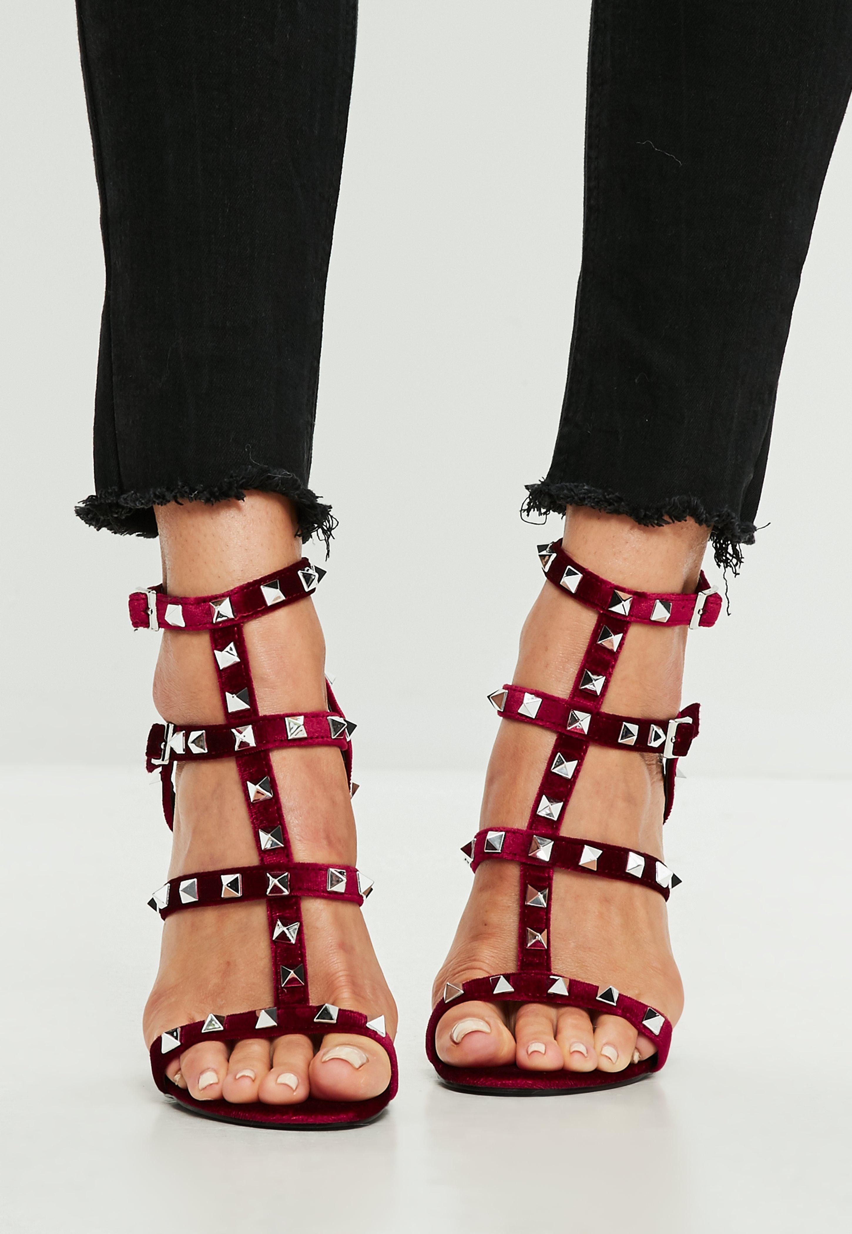 studded gladiator sandals heels
