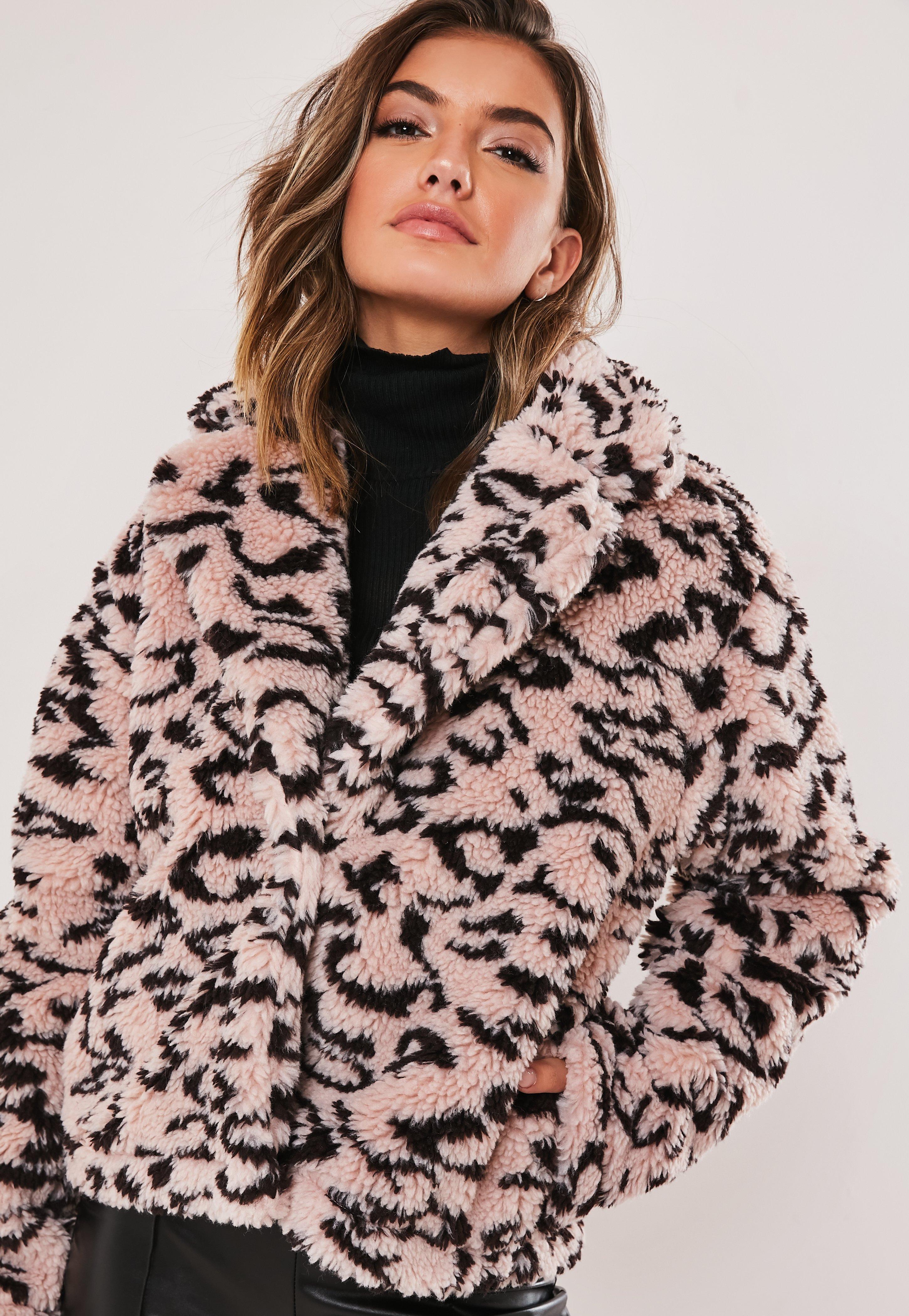 leopard print teddy jacket