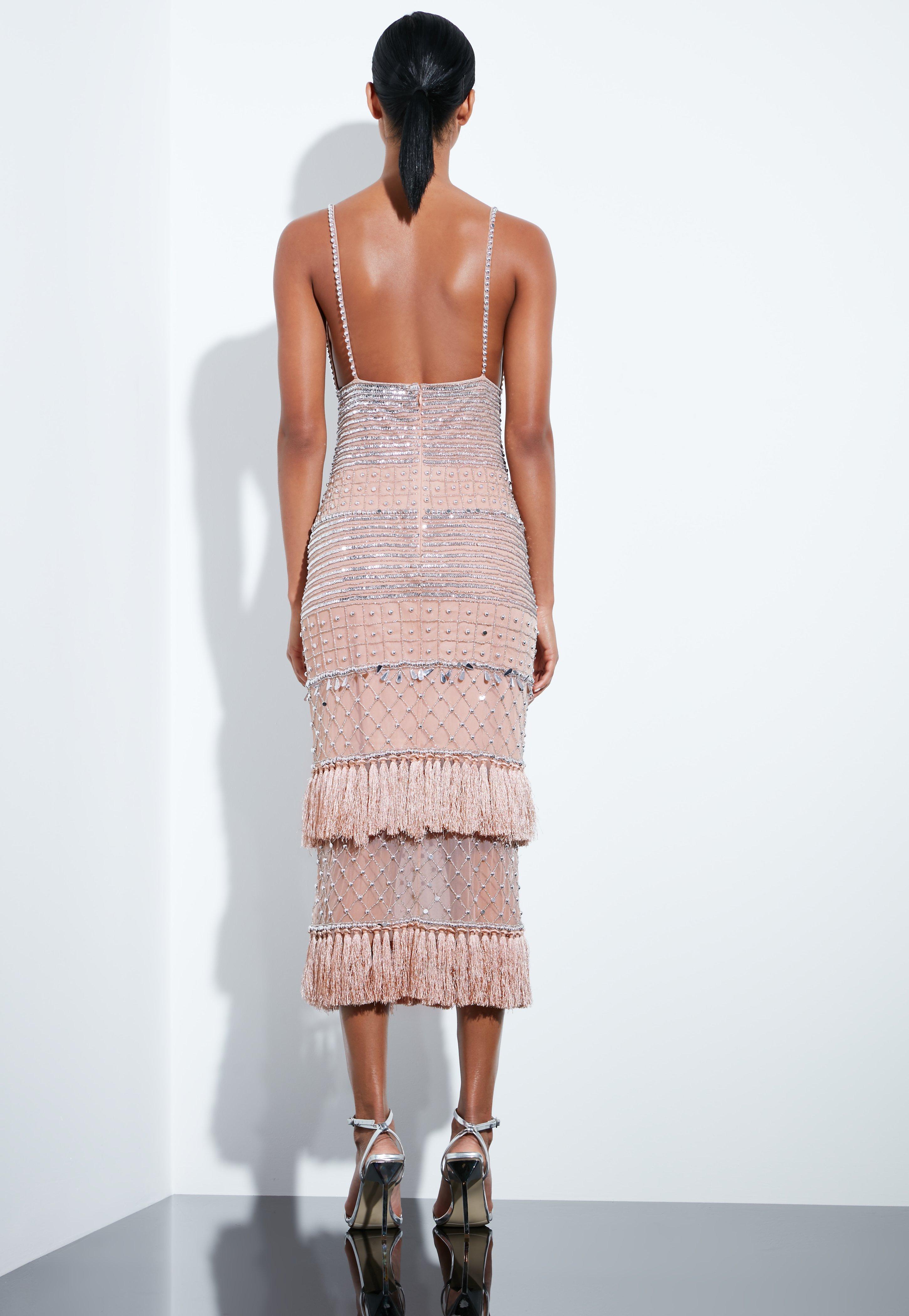 beaded tassel dress