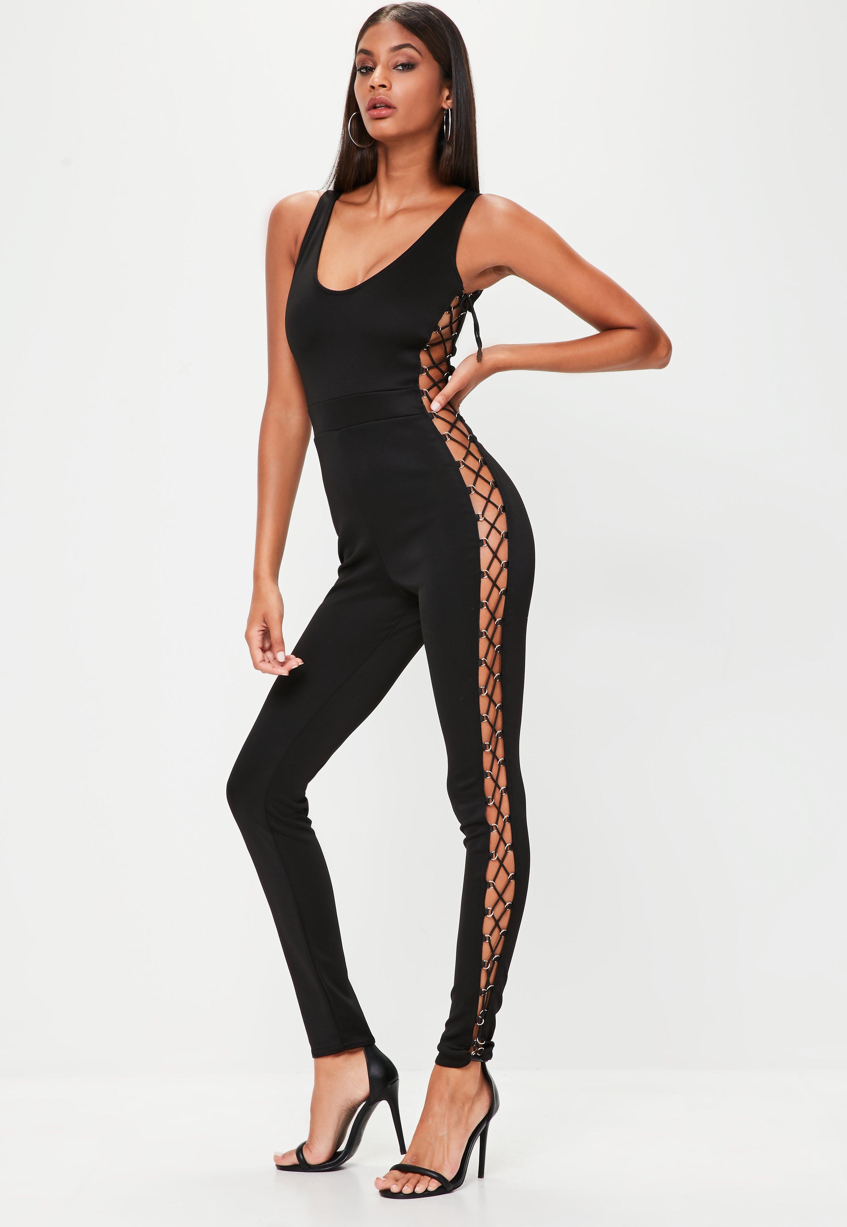Black Lace Up Jumpsuit Clearance - anuariocidob.org 1687104668