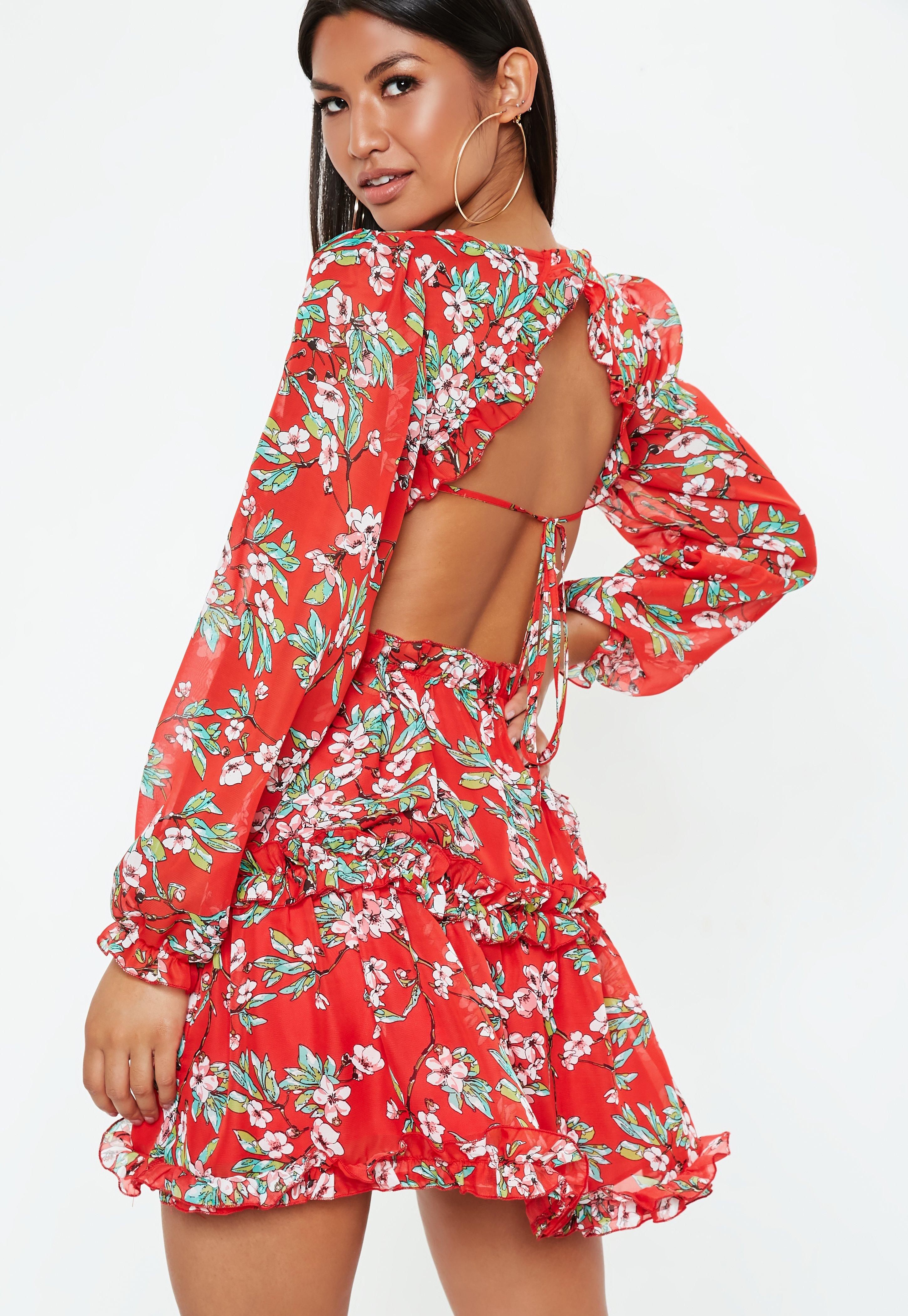 cut out back skater dress