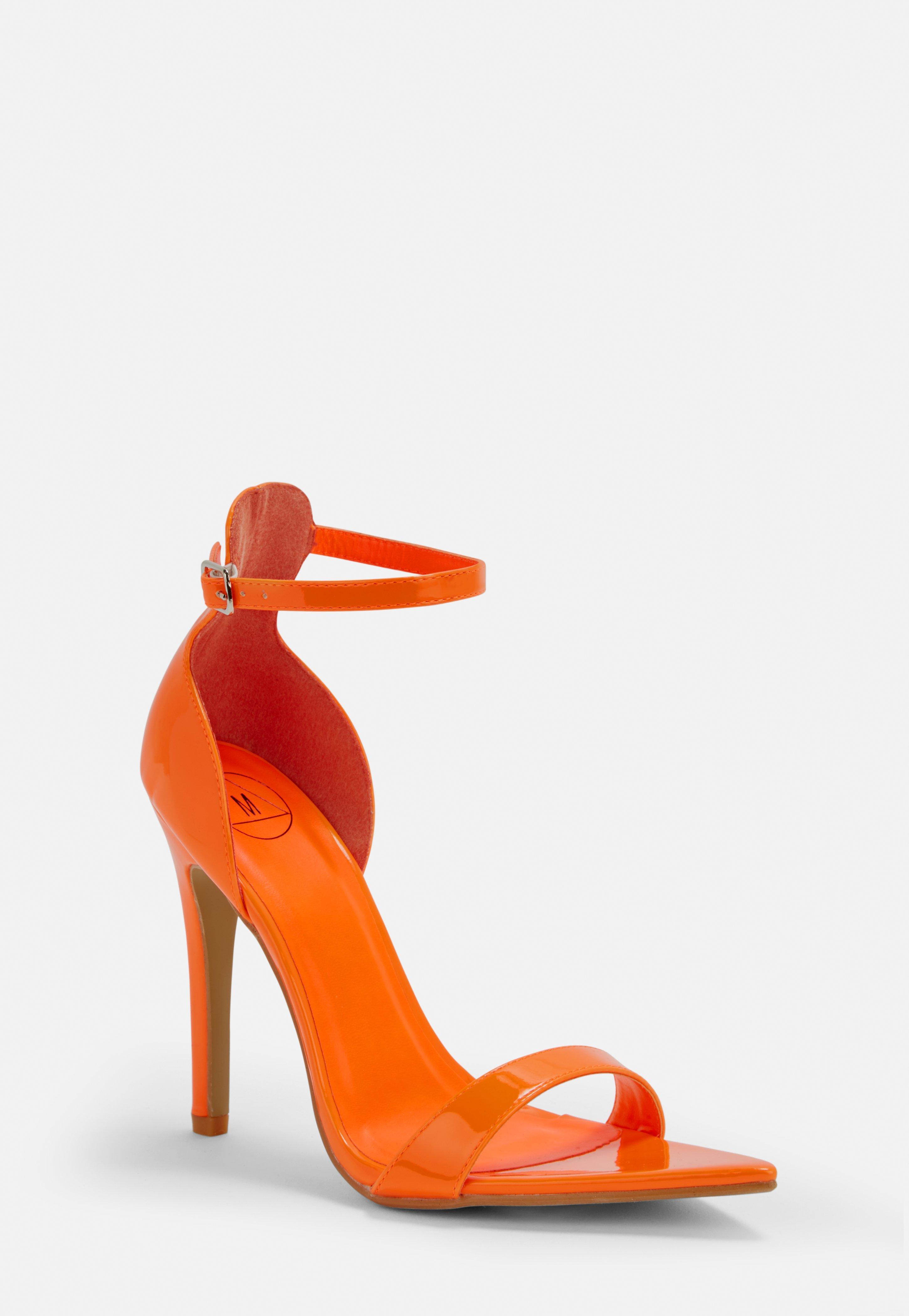 Buy > bright orange high heels > in stock