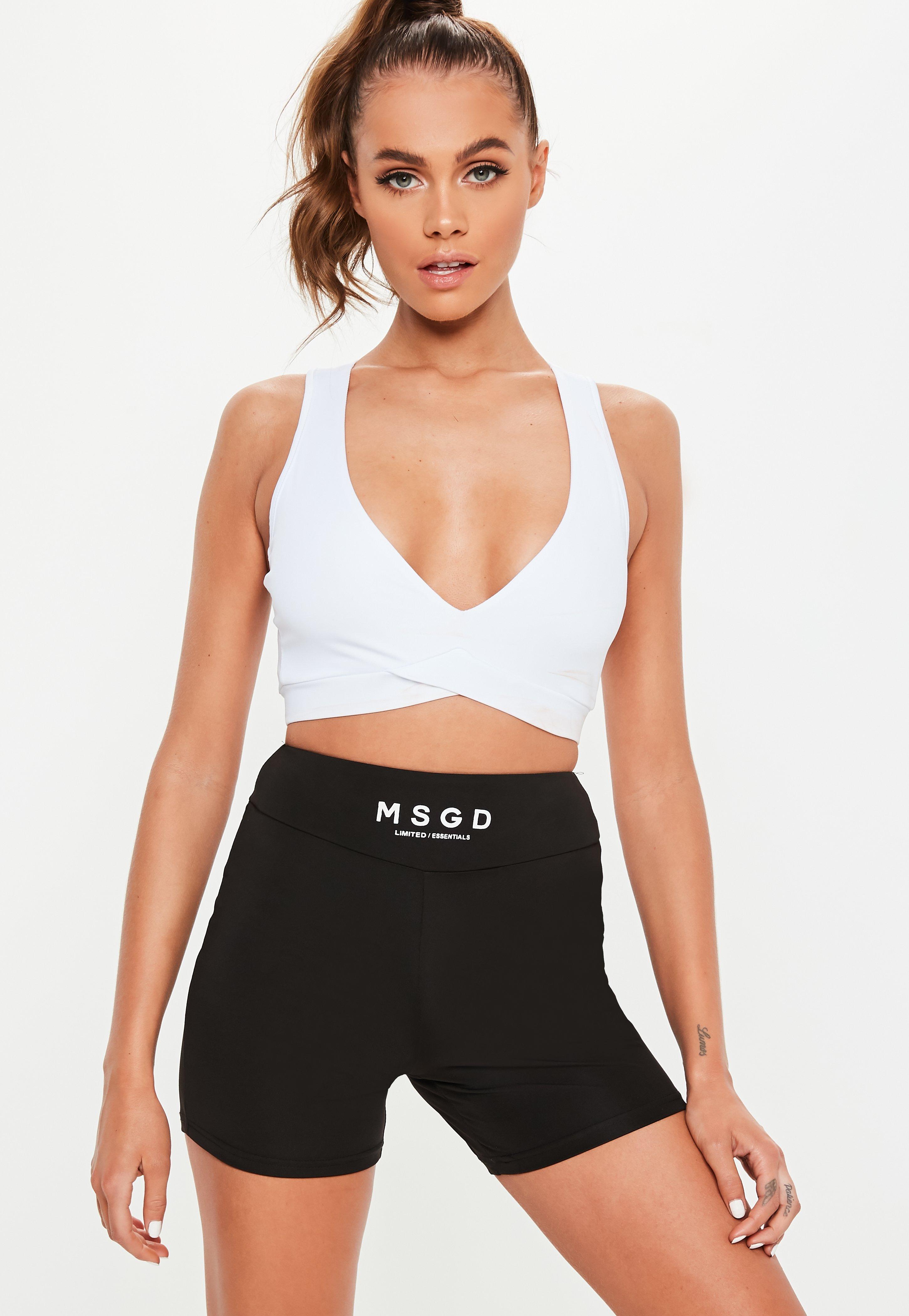 sports bra with cross front