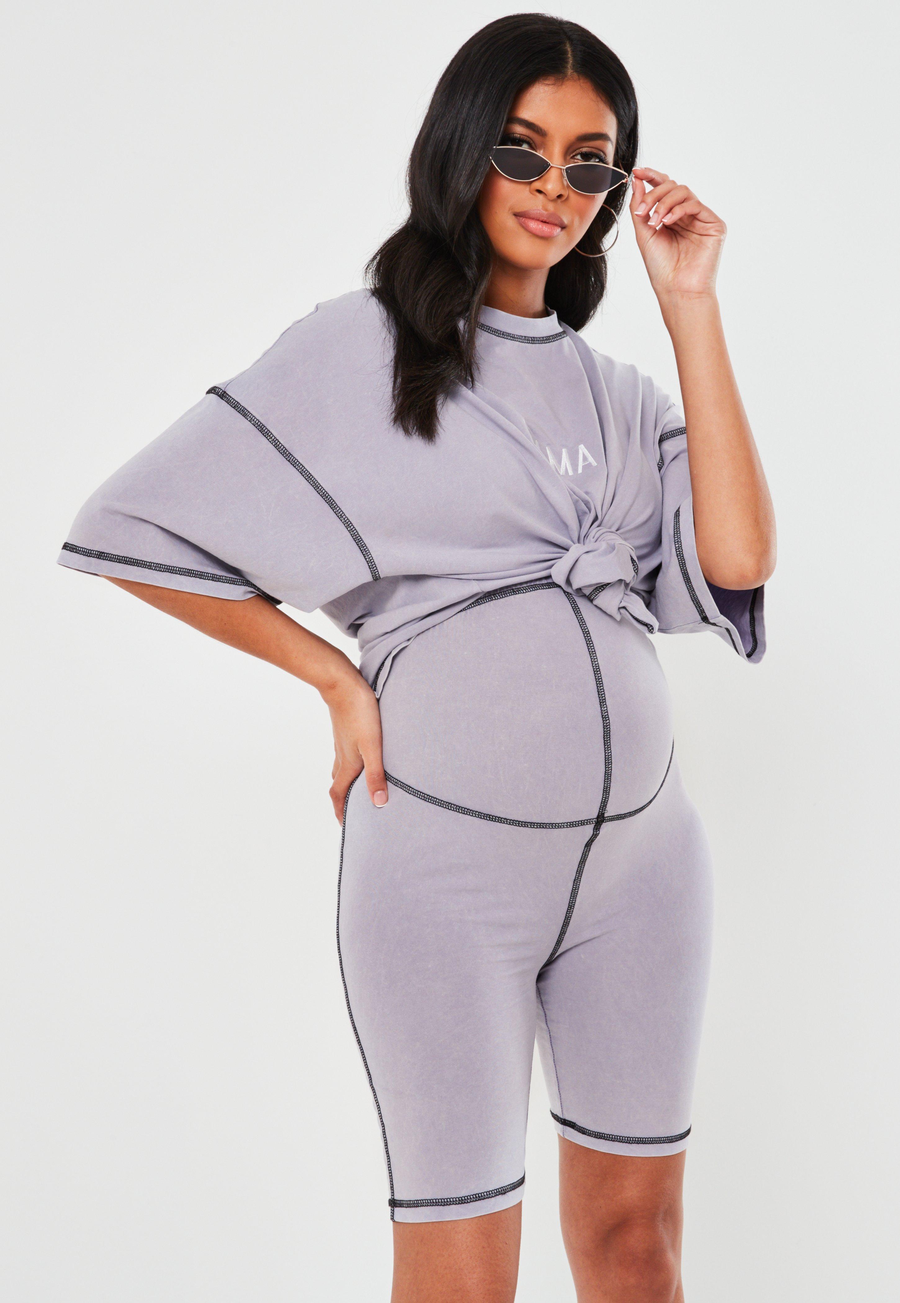 purple cycling shorts co ord airport