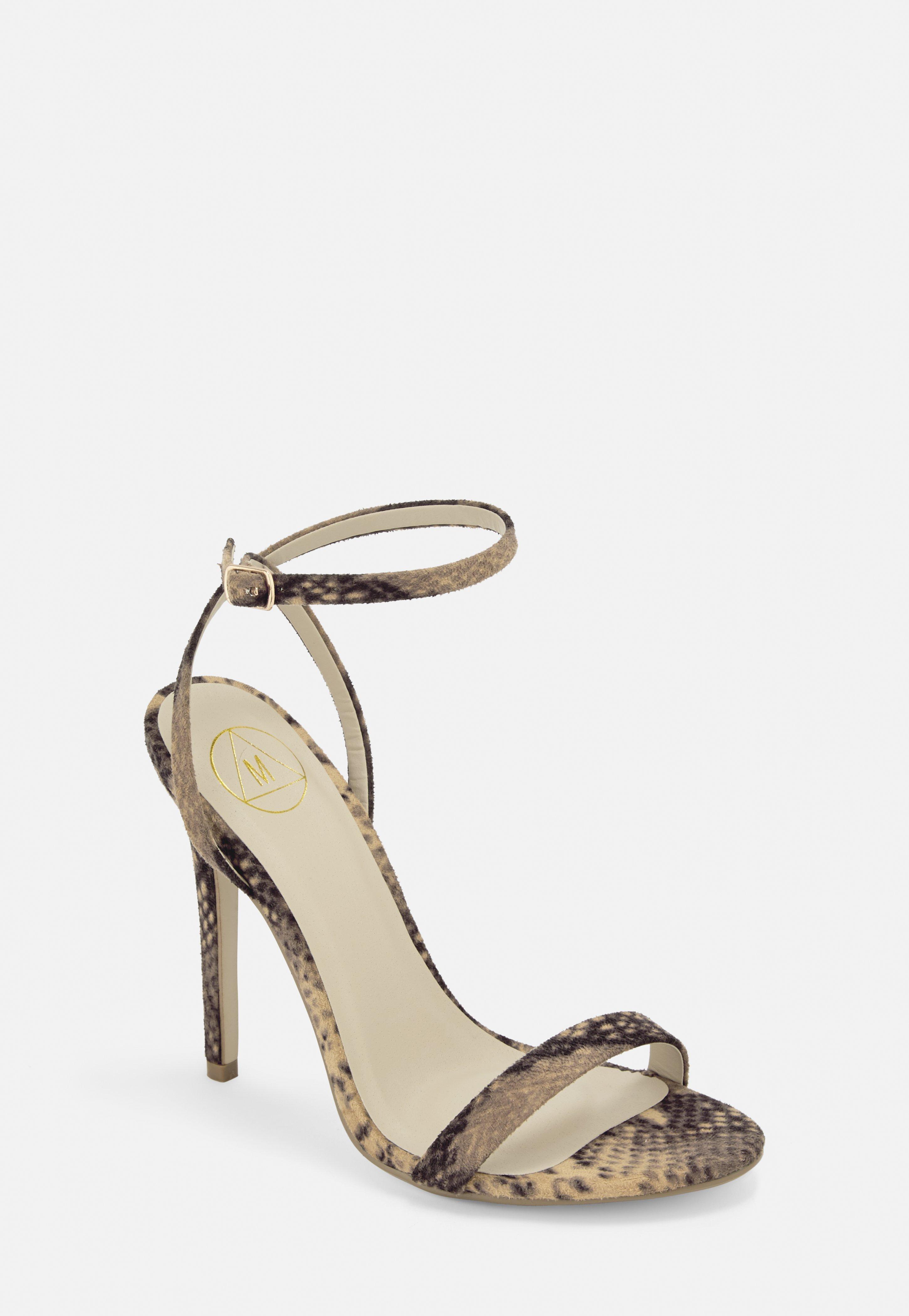 beige snake print heels