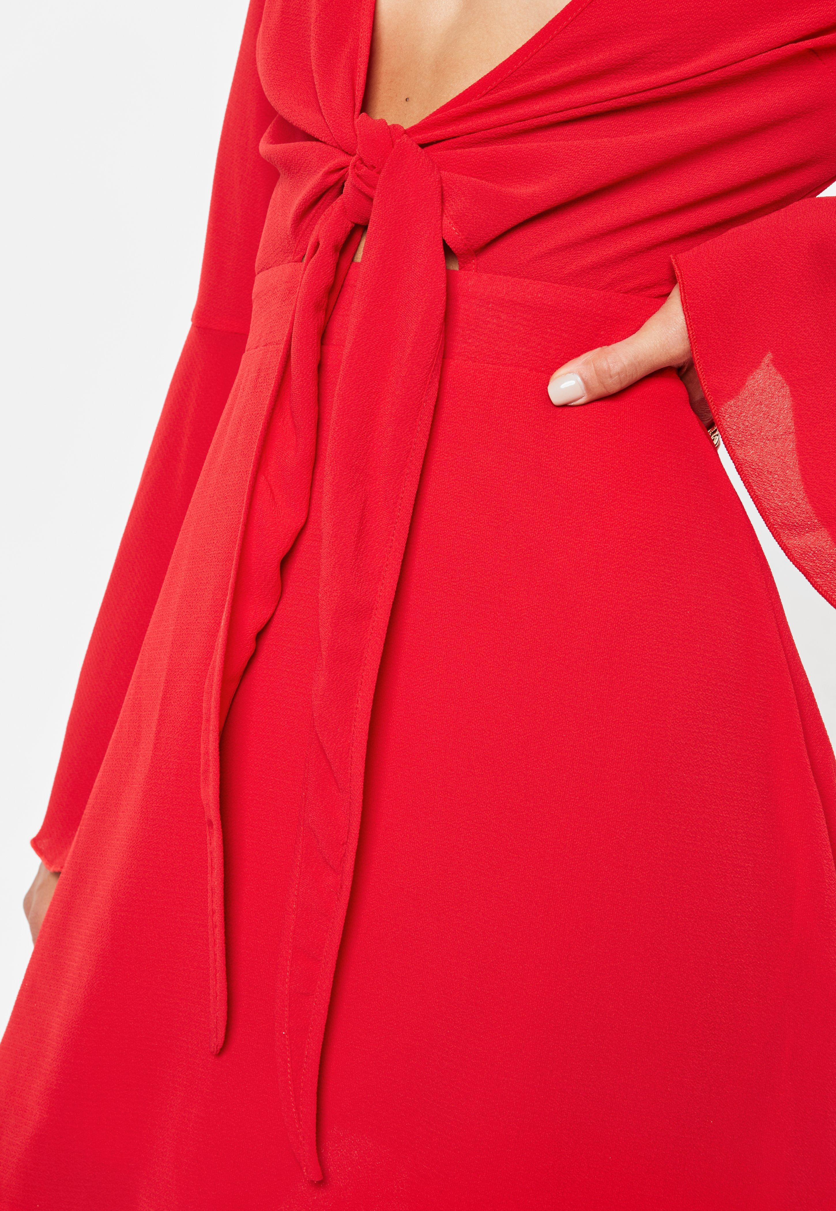 tie front tea dress