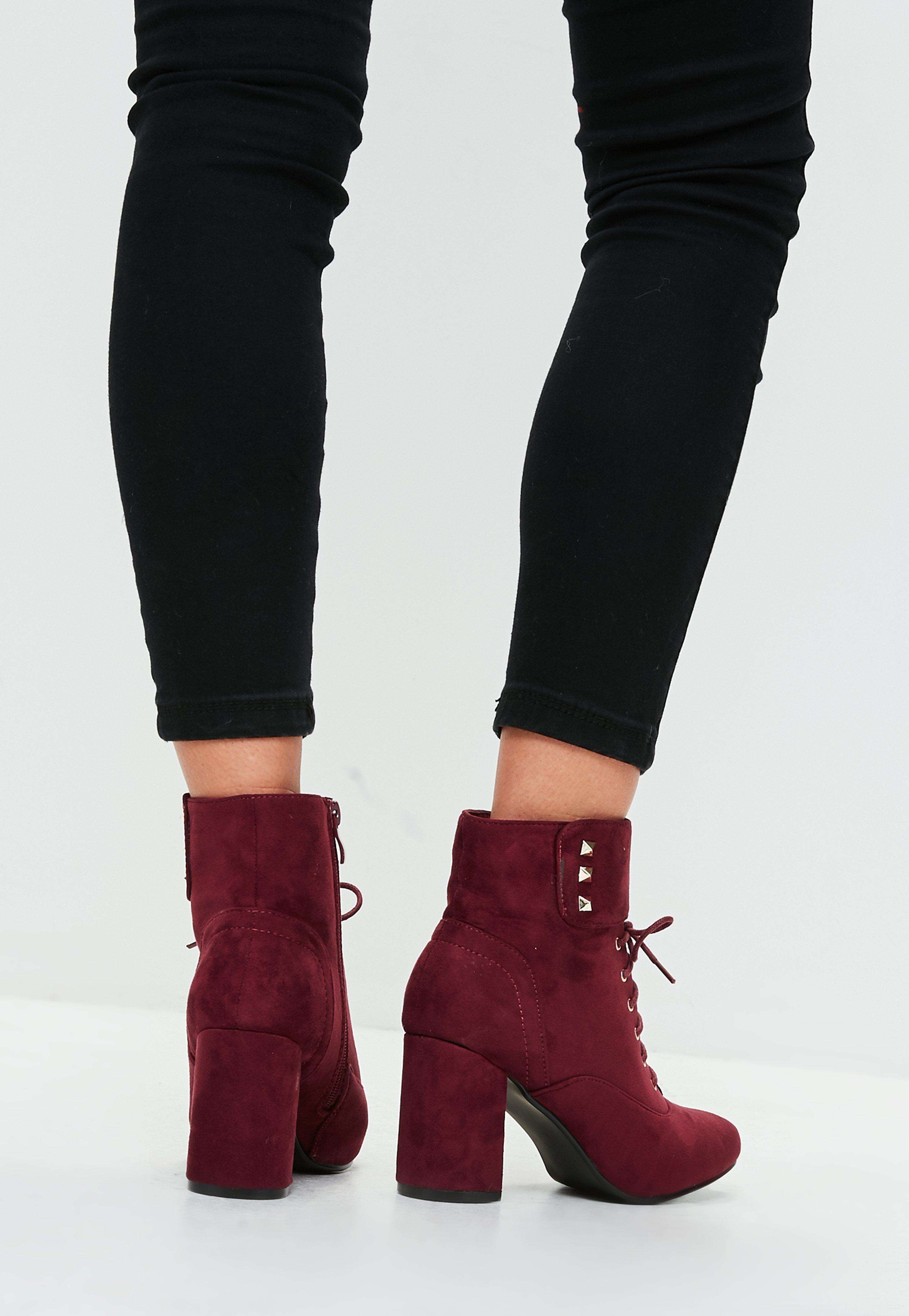 burgundy lace boots