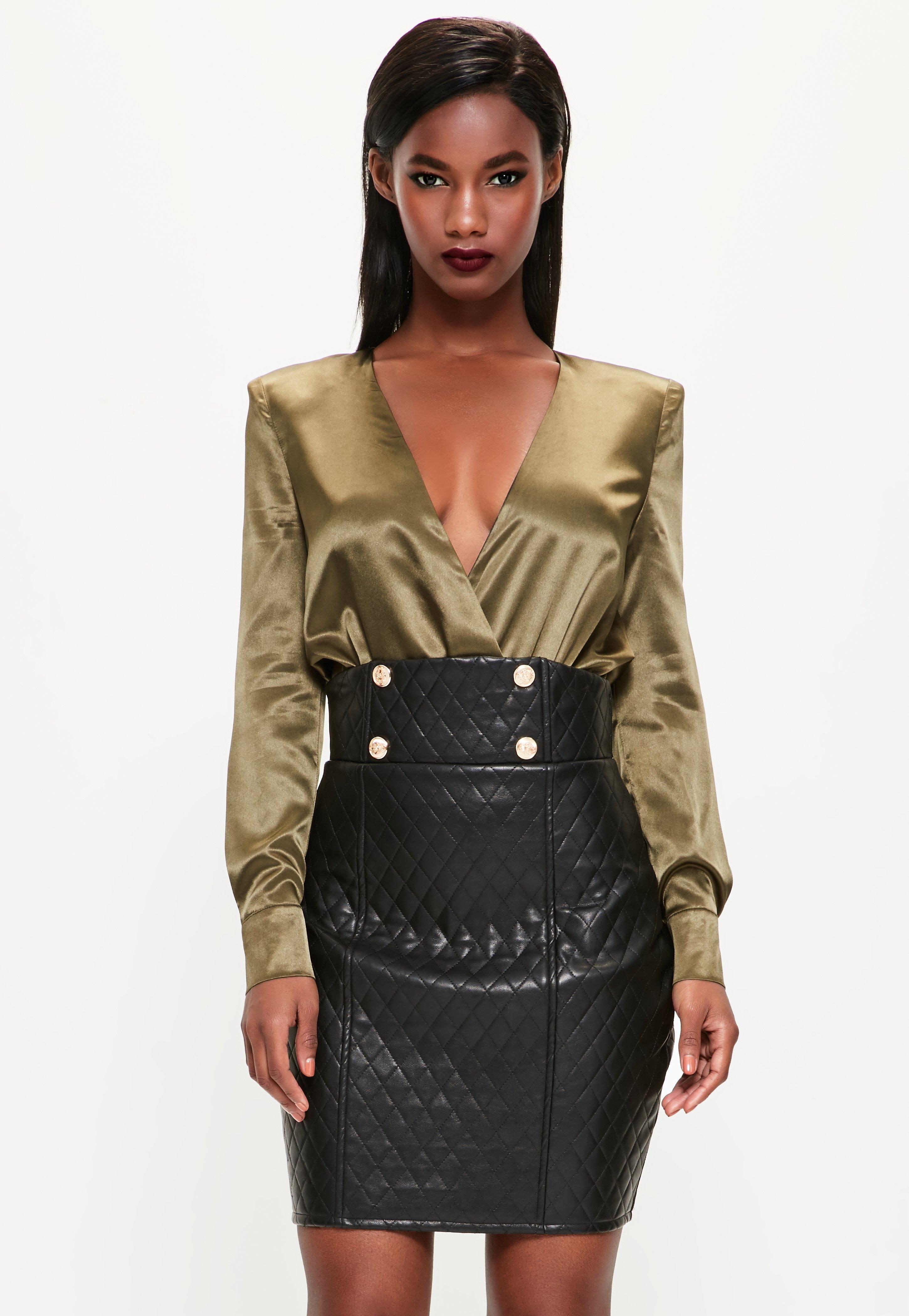 John Collection Quilted Leather Trim Milano Knit Jacket - Shop for women's Jacket Find this Pin and more on Clothes to remodel by DAMARIS BAHAMON. Black jacket features quilted faux leather trim around the cuffs, neckline and hem.