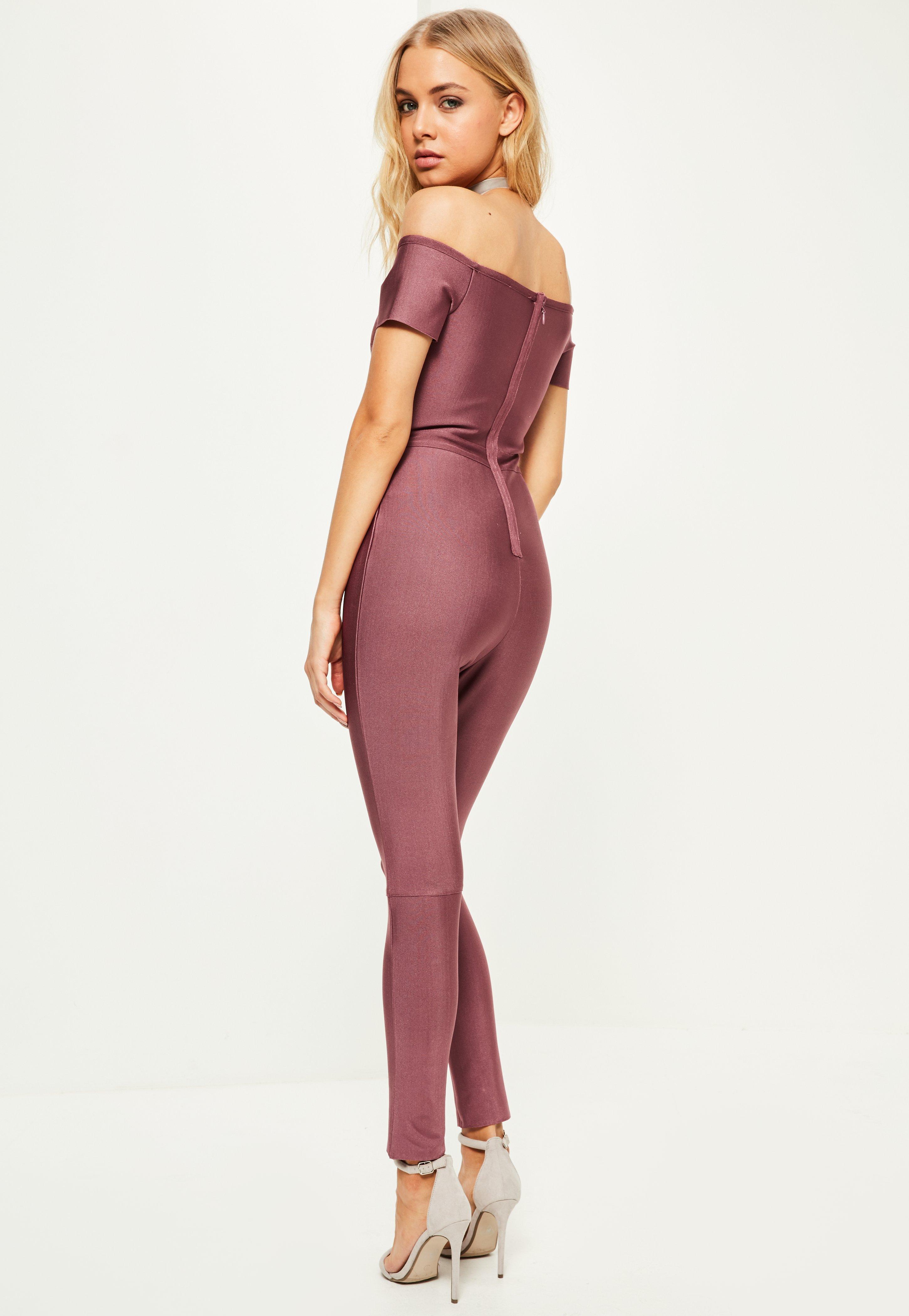 pink bandage jumpsuit