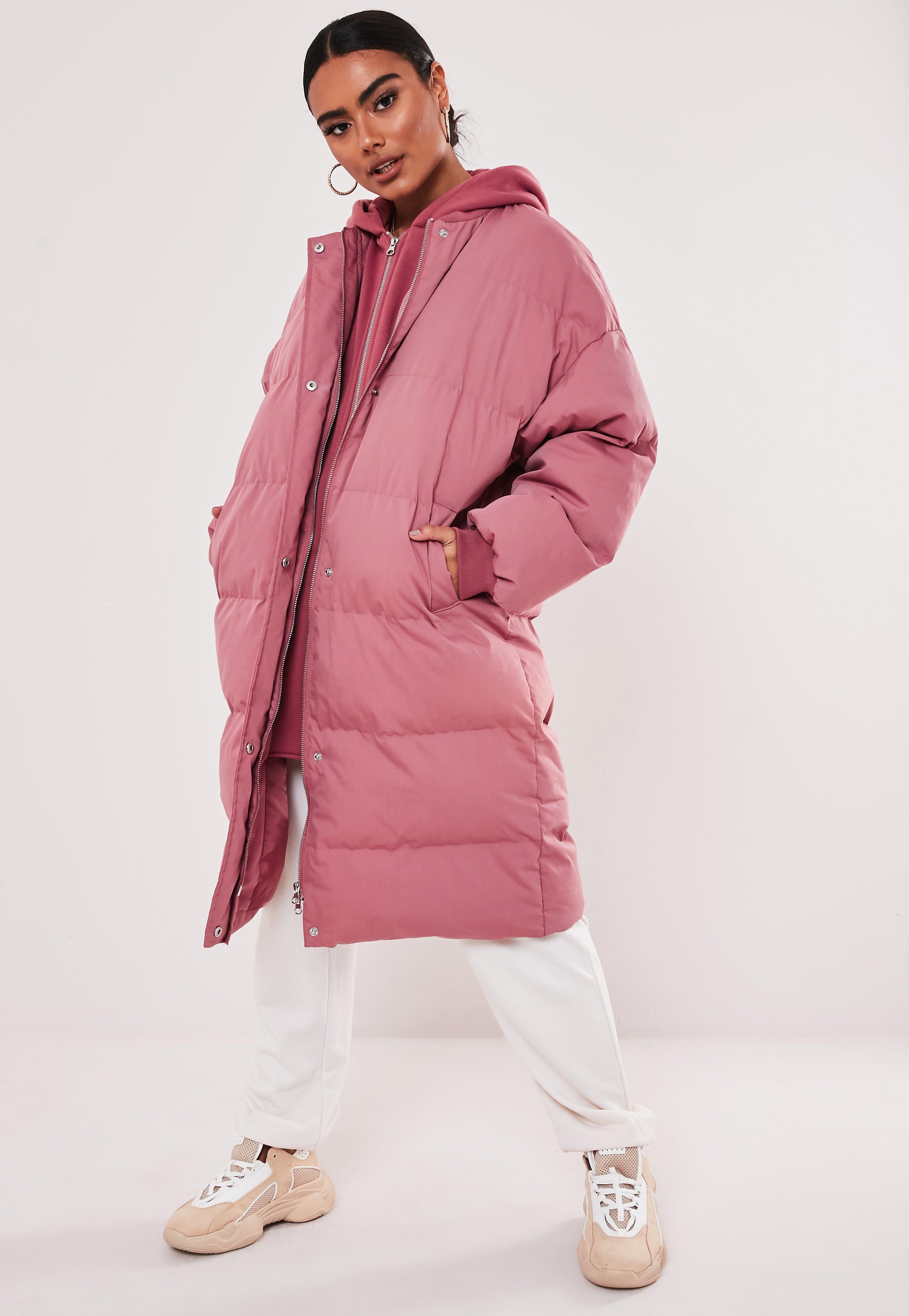 Pink Longline Puffer Coat Spain, SAVE 35% - stmichaelgirard.com