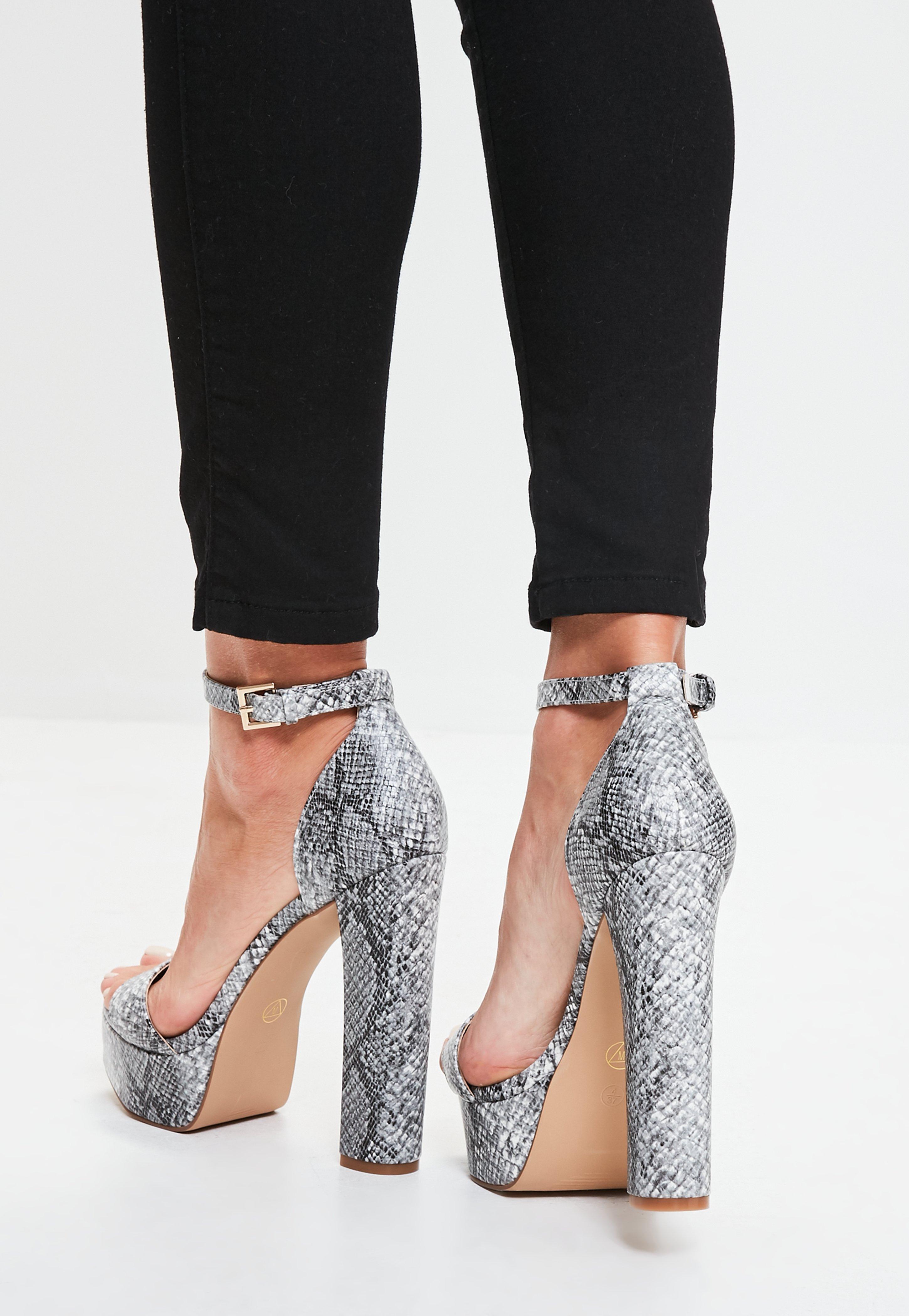 snake print platform sandals