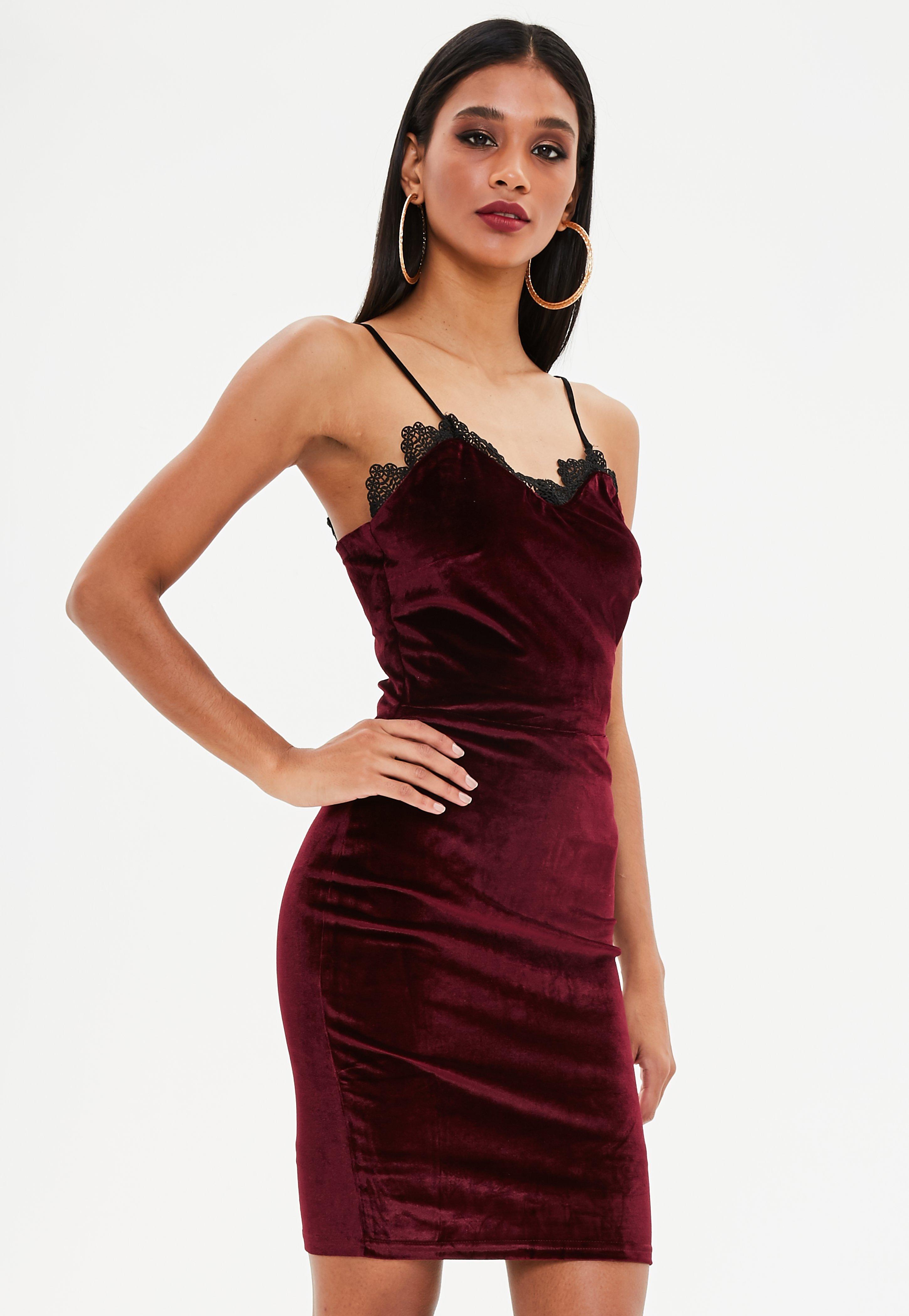 burgundy cami dress