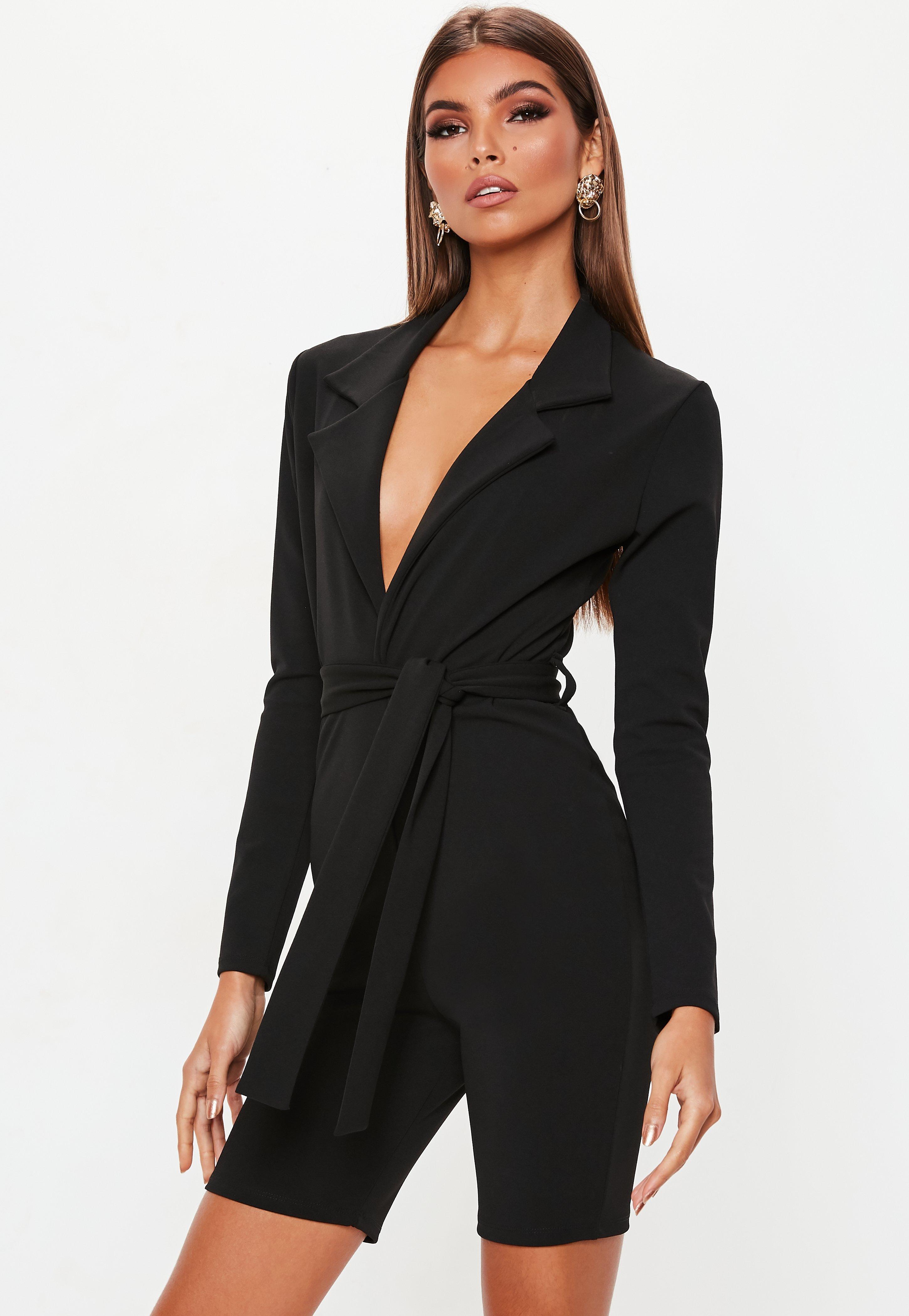 Black Blazer Style Unitard