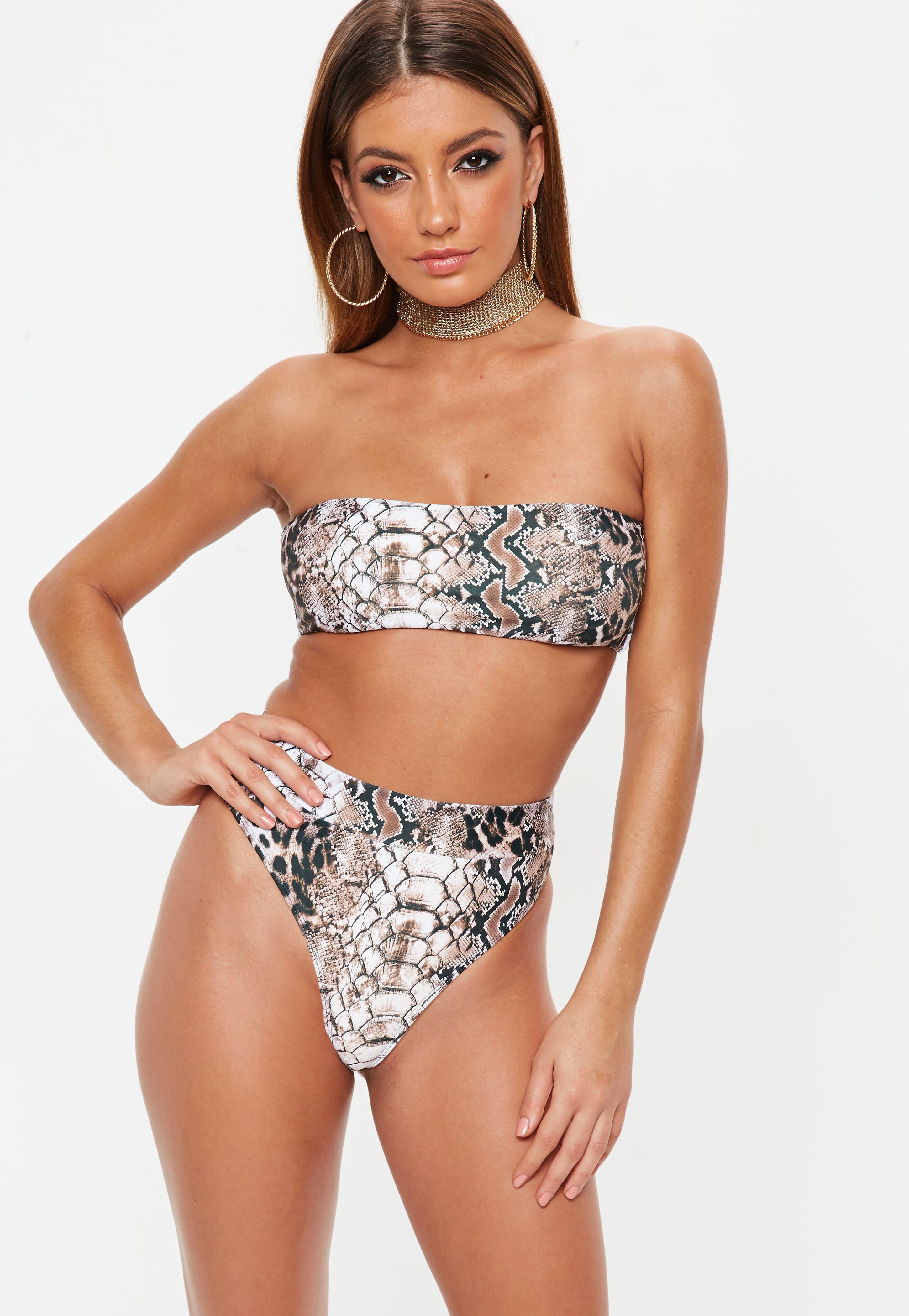 light blue top with snake bottoms bikini
