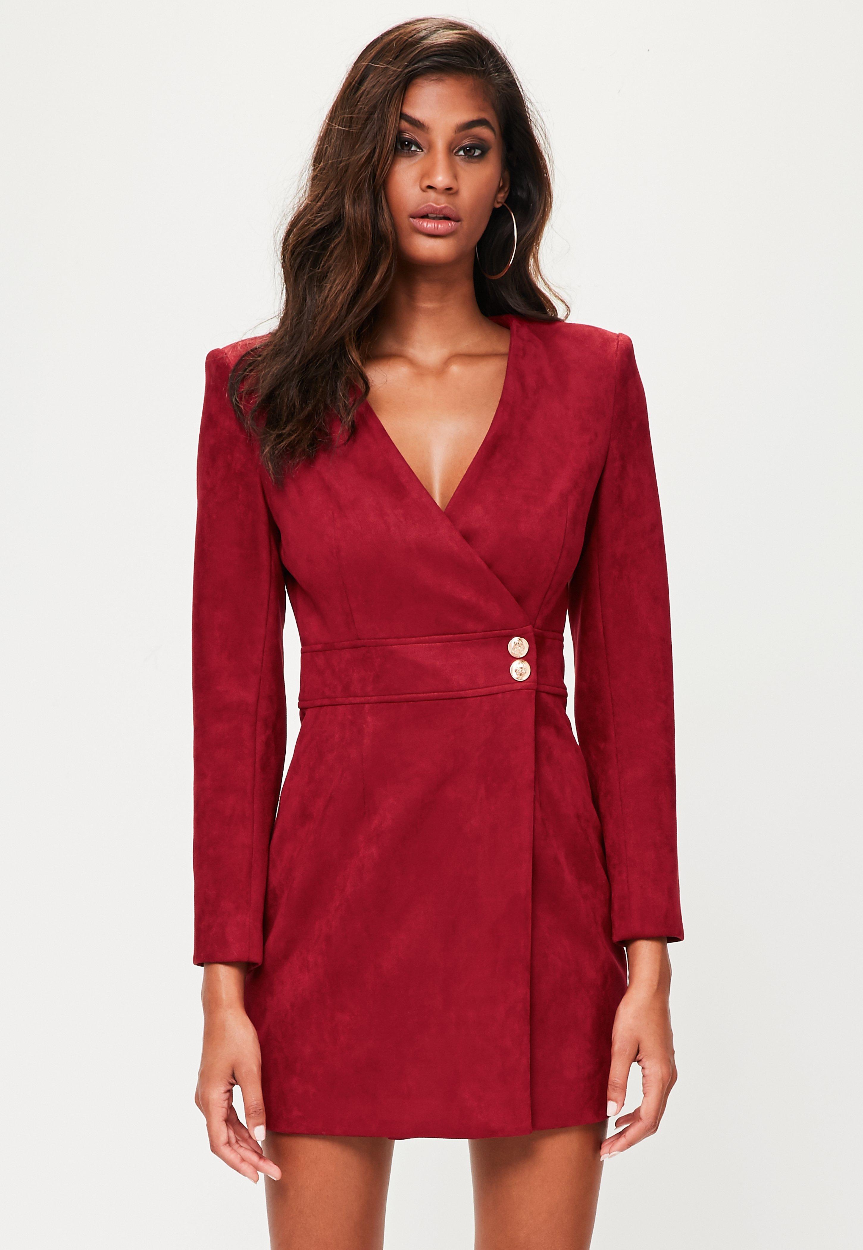 suede wrap dress
