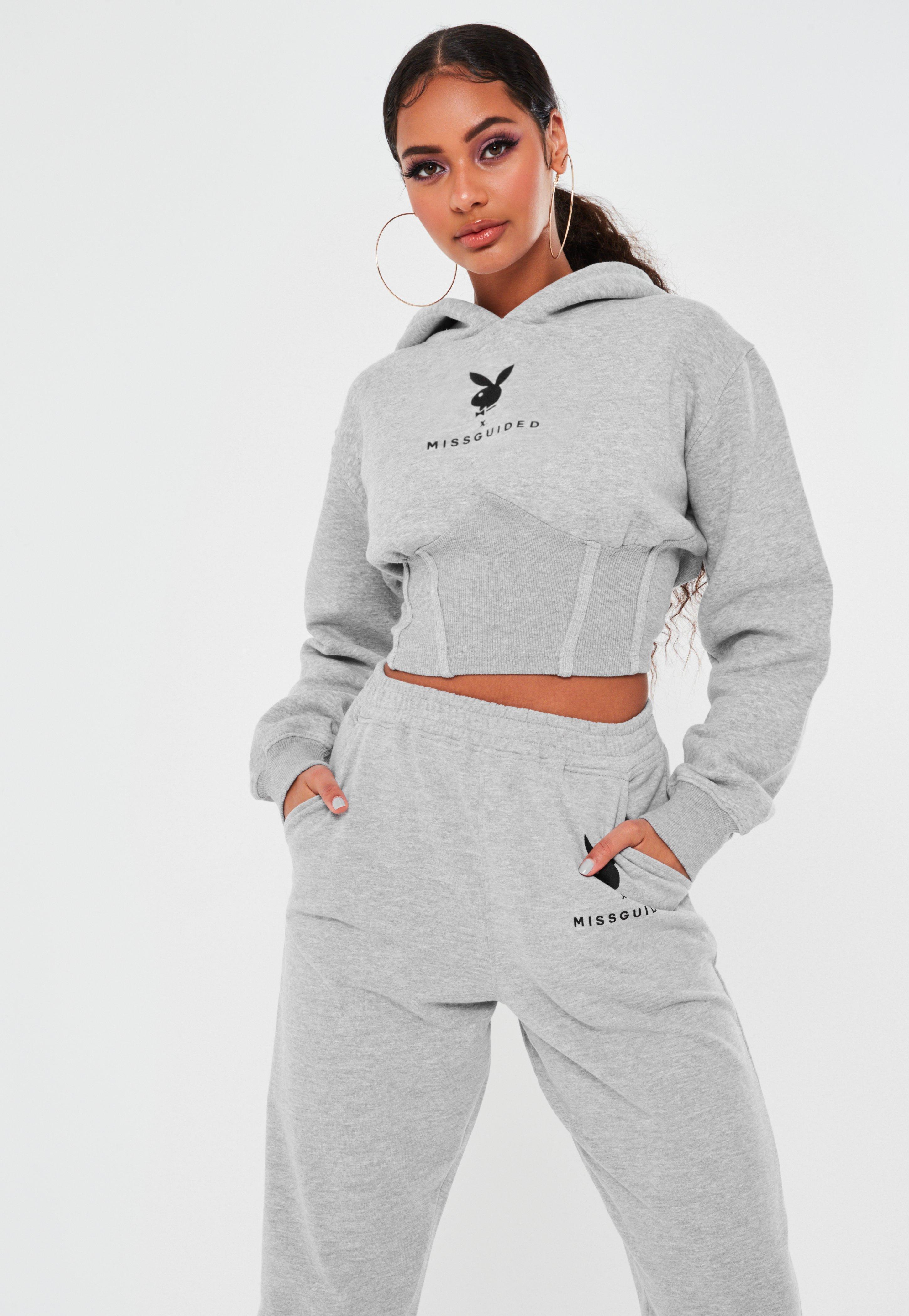 Shop Cropped Playboy Hoodie | UP TO 52% OFF